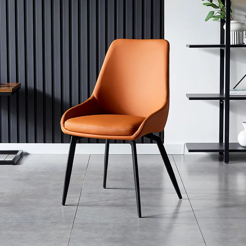 Belfort Dining Chair With Metal Legs - Brown