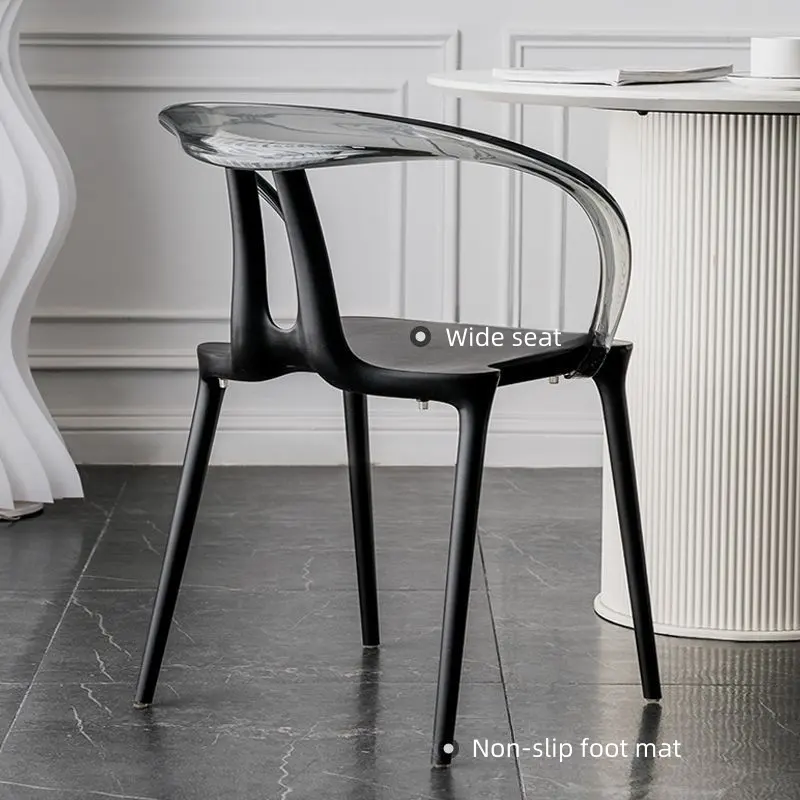 Oslo Molded Plastic Armless Chair - Black