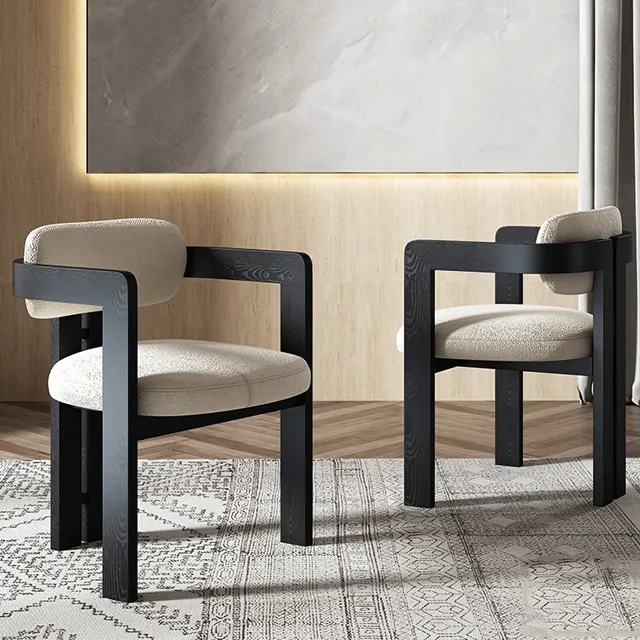 COMO Dining Chairs for Living Room, Bedroom, Restaurant, Modern Contemporary Upholstered (Grey)