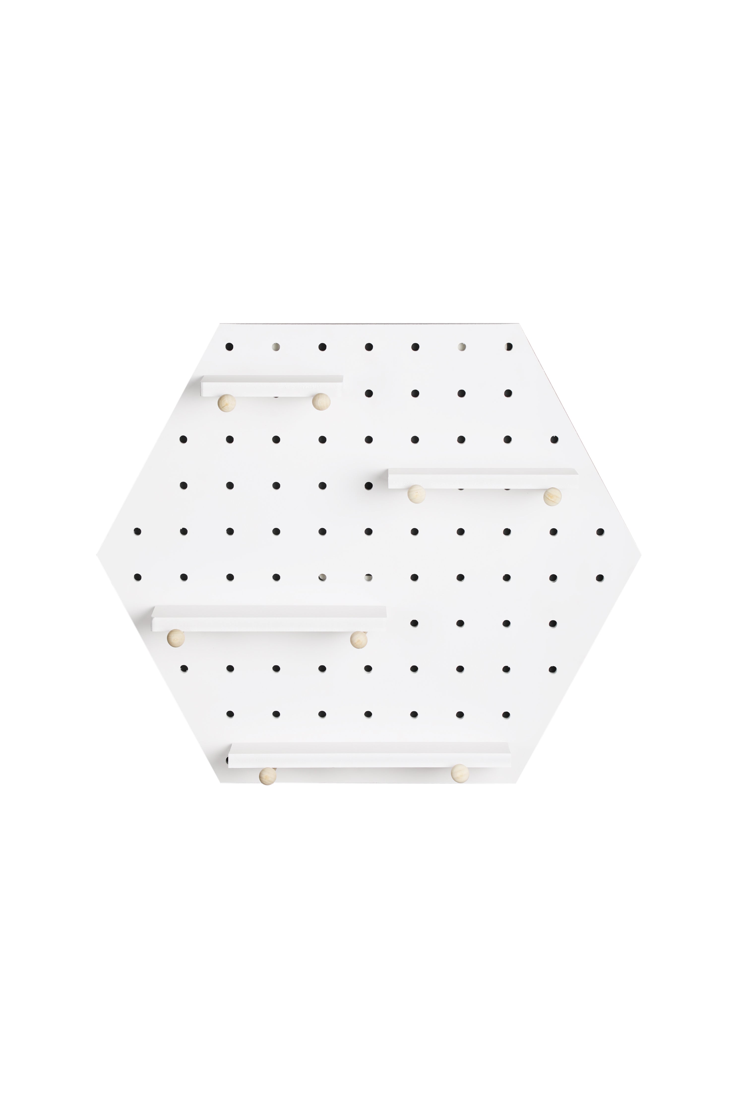 Urbancart Multipurpose Hexagonal Shelf/Decorative Storage Rack Wall Shelf  (Number of Shelves - 4, White)
