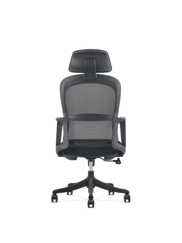 Santiago Executive Mesh High Back Office Chair with Nylon Base - Black