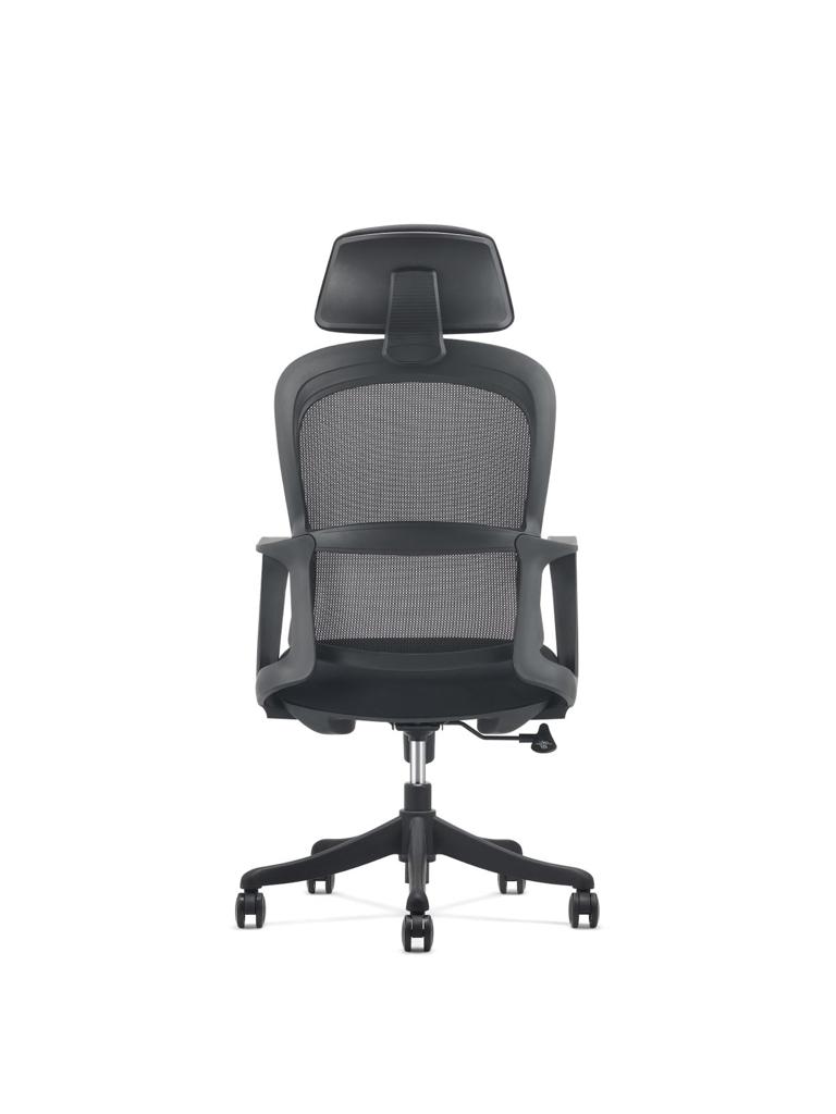 Santiago Executive Mesh High Back Office Chair with Chrome Base - Black