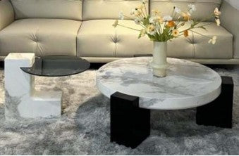 BALEY Coffee Table | Coffee Table for Living Room | Stylish Centre Table with Natural Matte Finish