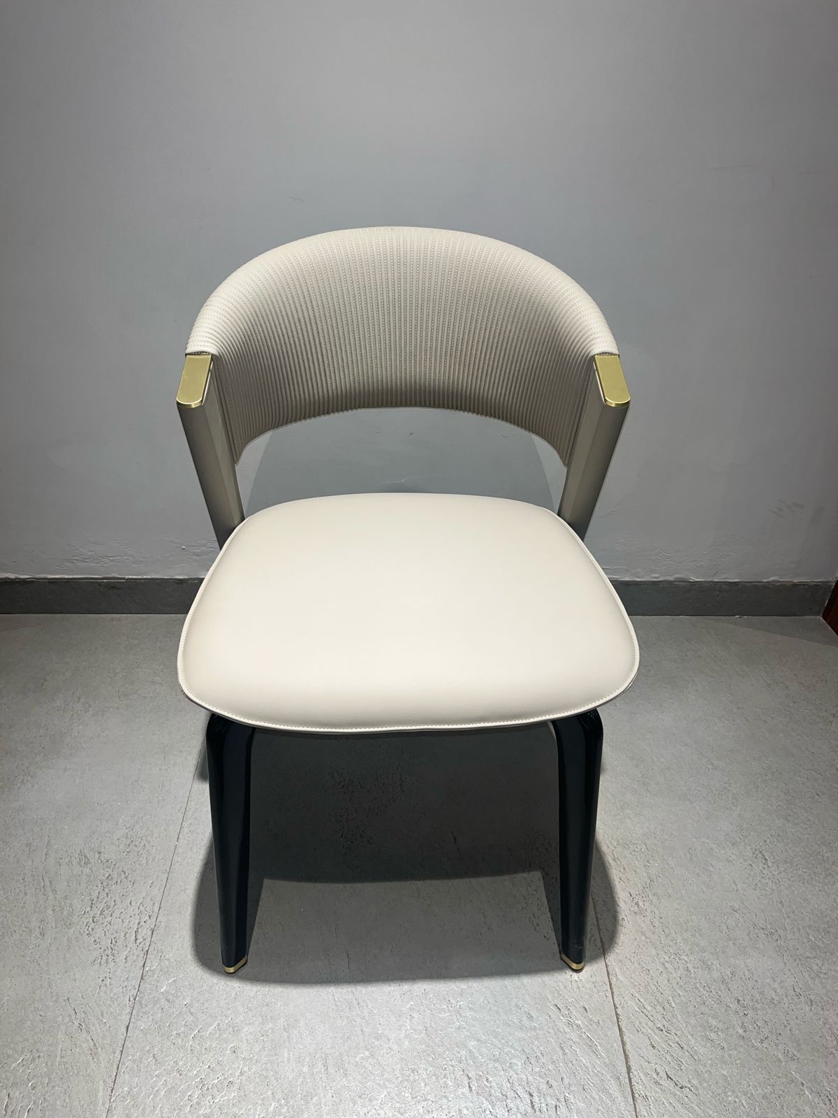 ATARA Dining Chair with Black Powder Coated Metal Legs - Perfect for Modern Home Dcor