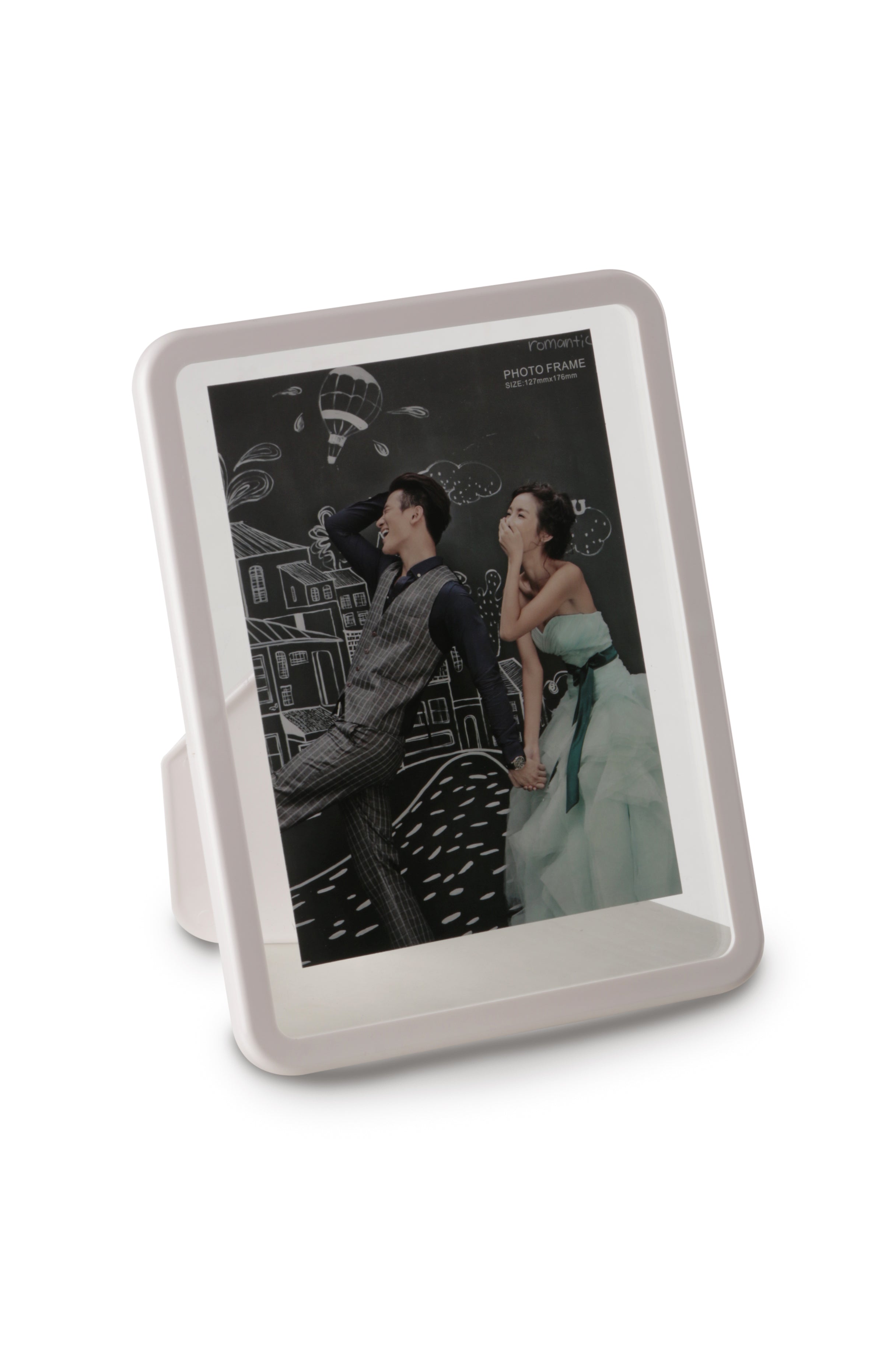 Urbancart Decorative Table top Picture Holder/Photo Display for Home, Office (17 * 22 cm) (White)