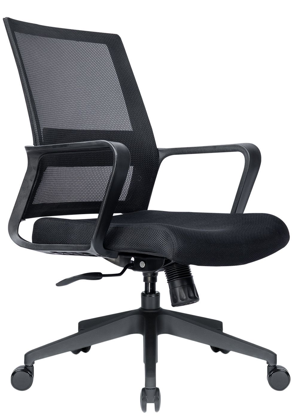 Antonia Office Chair Work Station Chair with Nylon Base - Grey