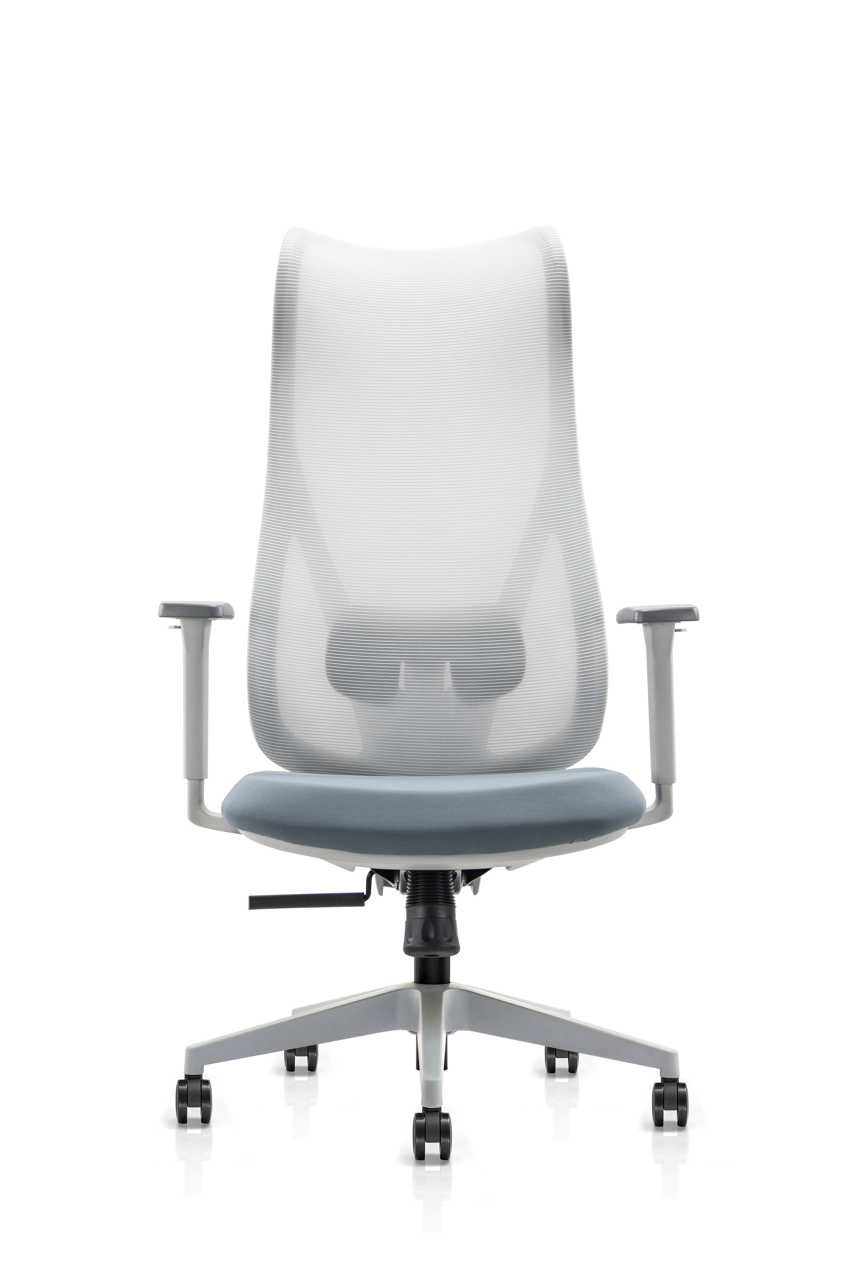 Luis office chair With Cushion Seat, 3D Armrest And Nylon base - Grey