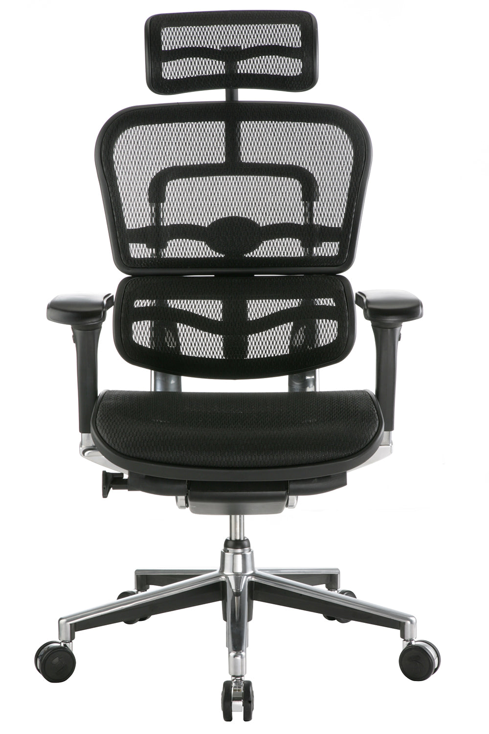 Maxwell Premium Executive Office High Back chair Mesh Seat with 5D Armrest and Aluminum Base - Black