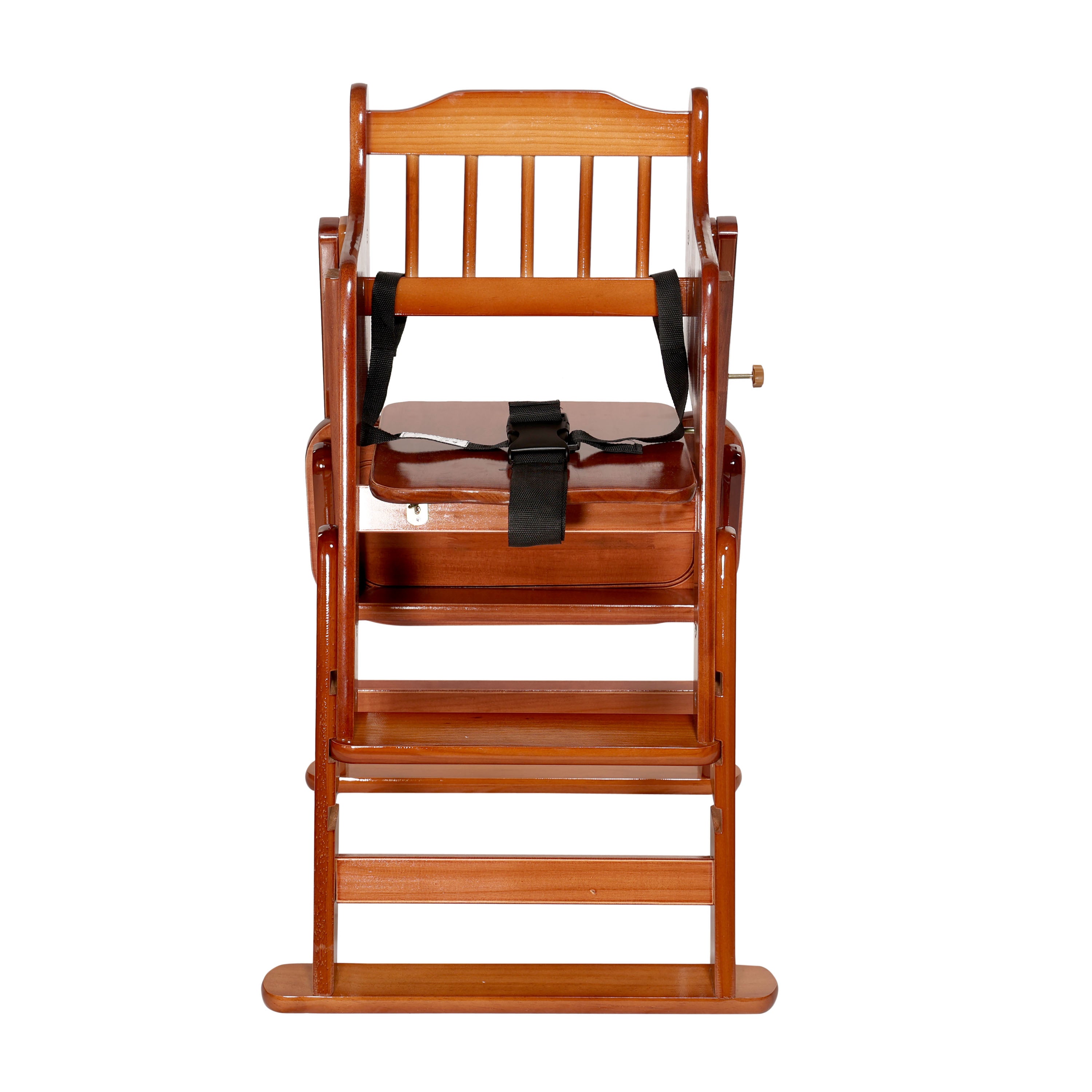 Oscar Baby High Chair Pine Wood Material - Dark Brown