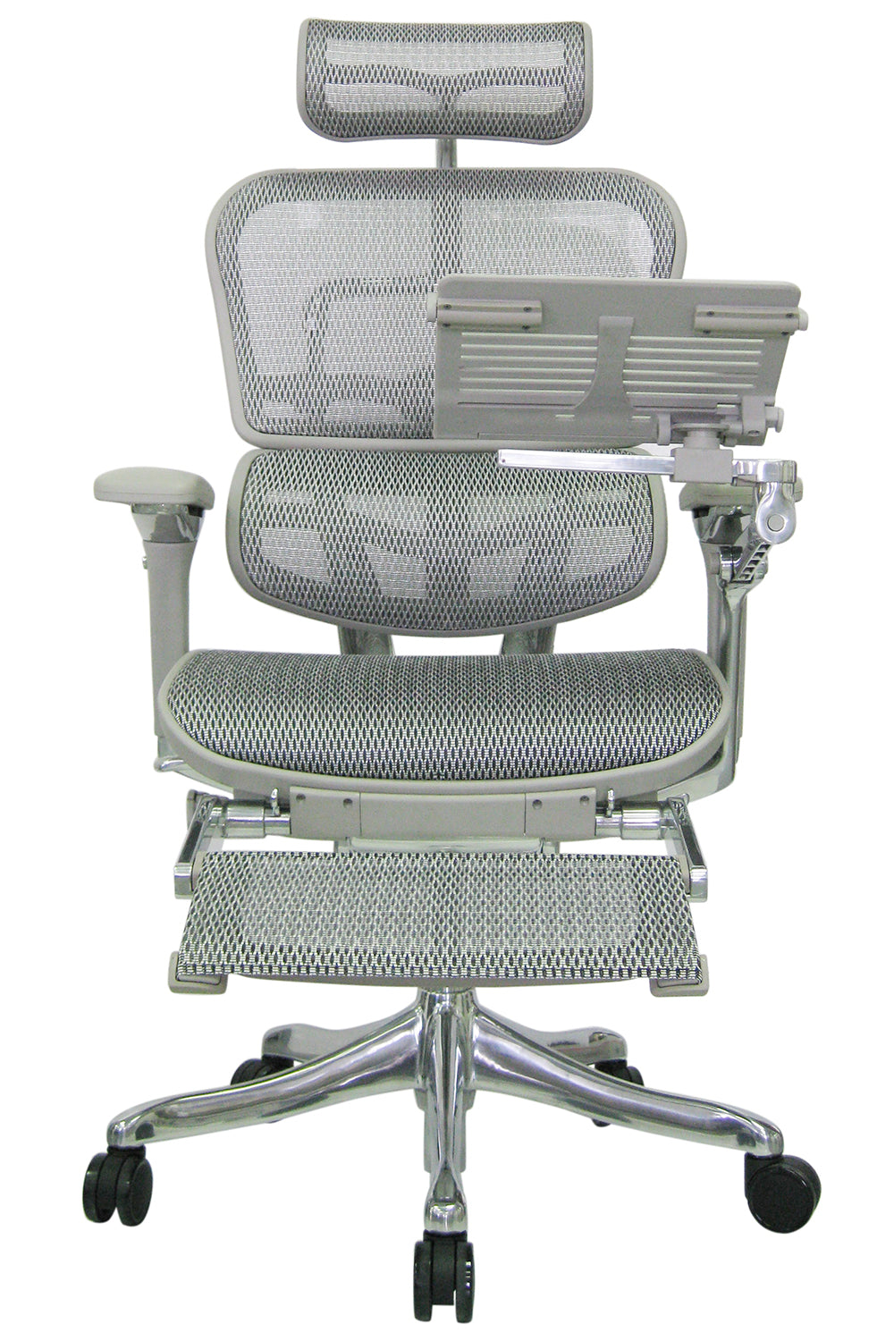 Vincent Pro High Back 5D Workstation Swivel Chair with Mesh Seat And Aluminum Base - Grey