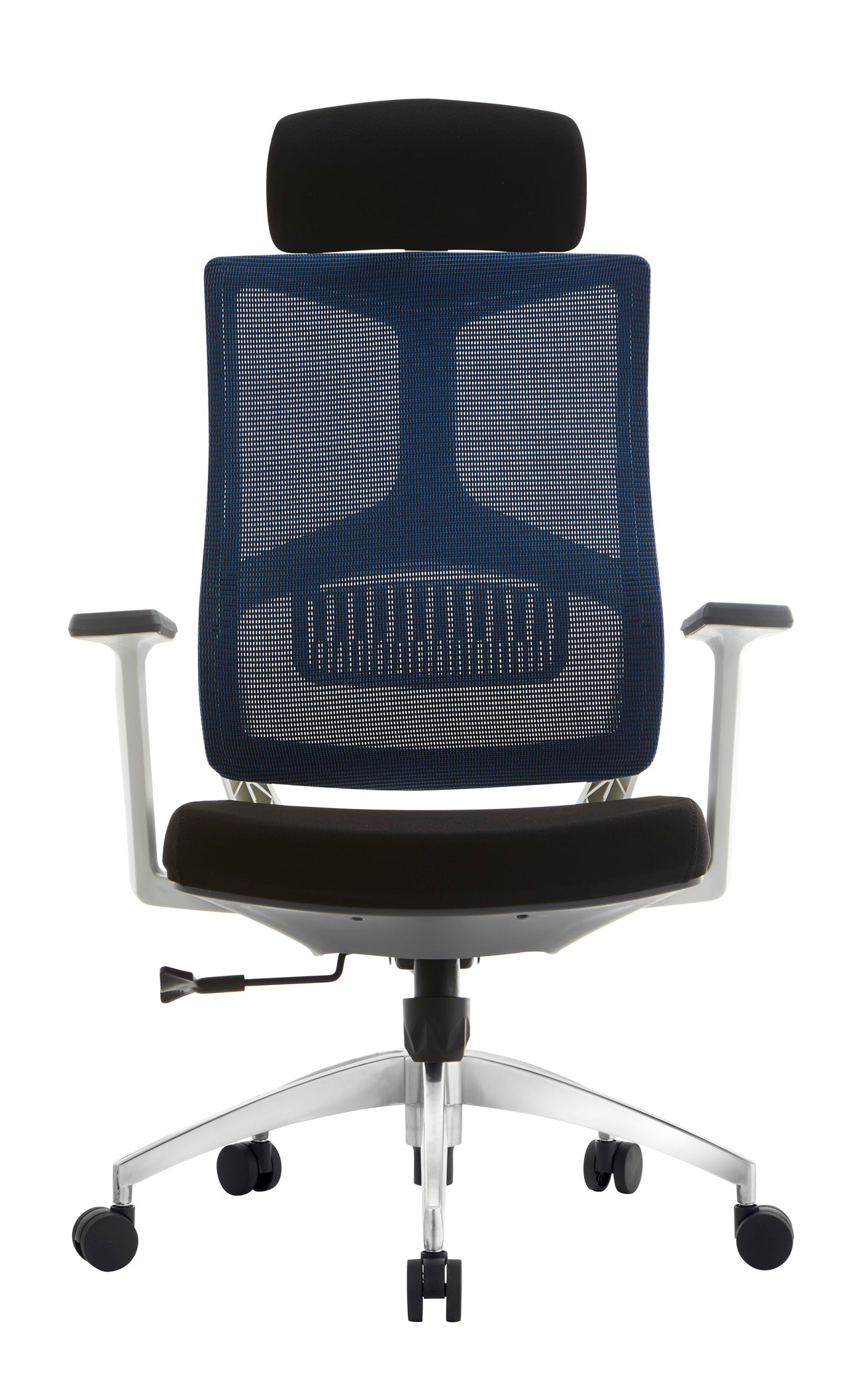 Spencer High Back With Cushion Seat, 2D Armrest Executive Chair And Nylon Base - Blue