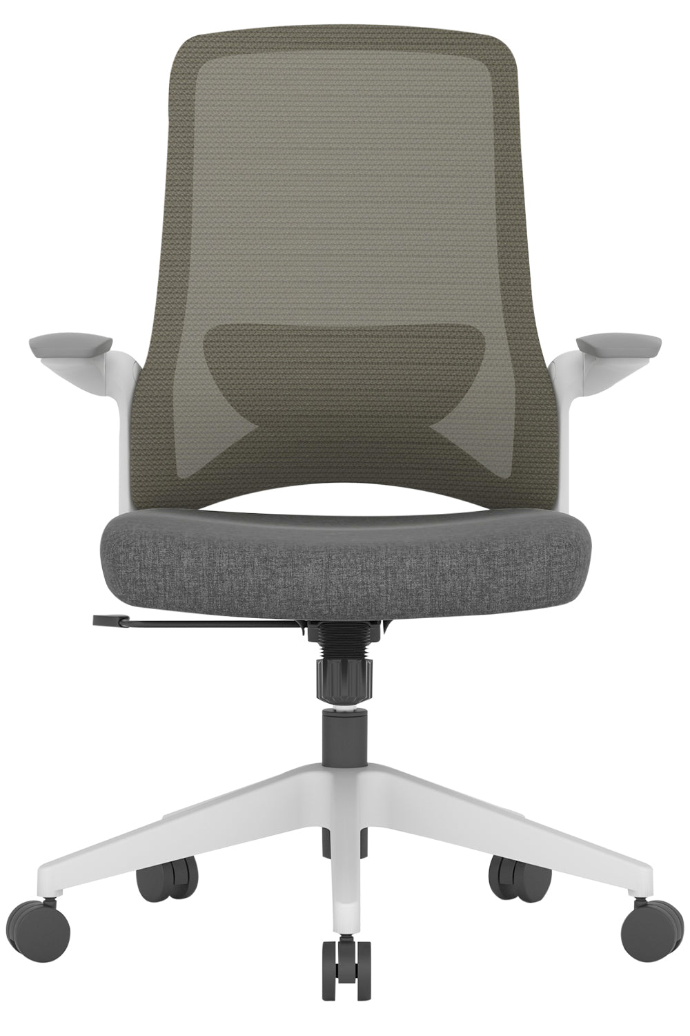 Akira Armrest Workstation Chair with Nylon Base - Grey