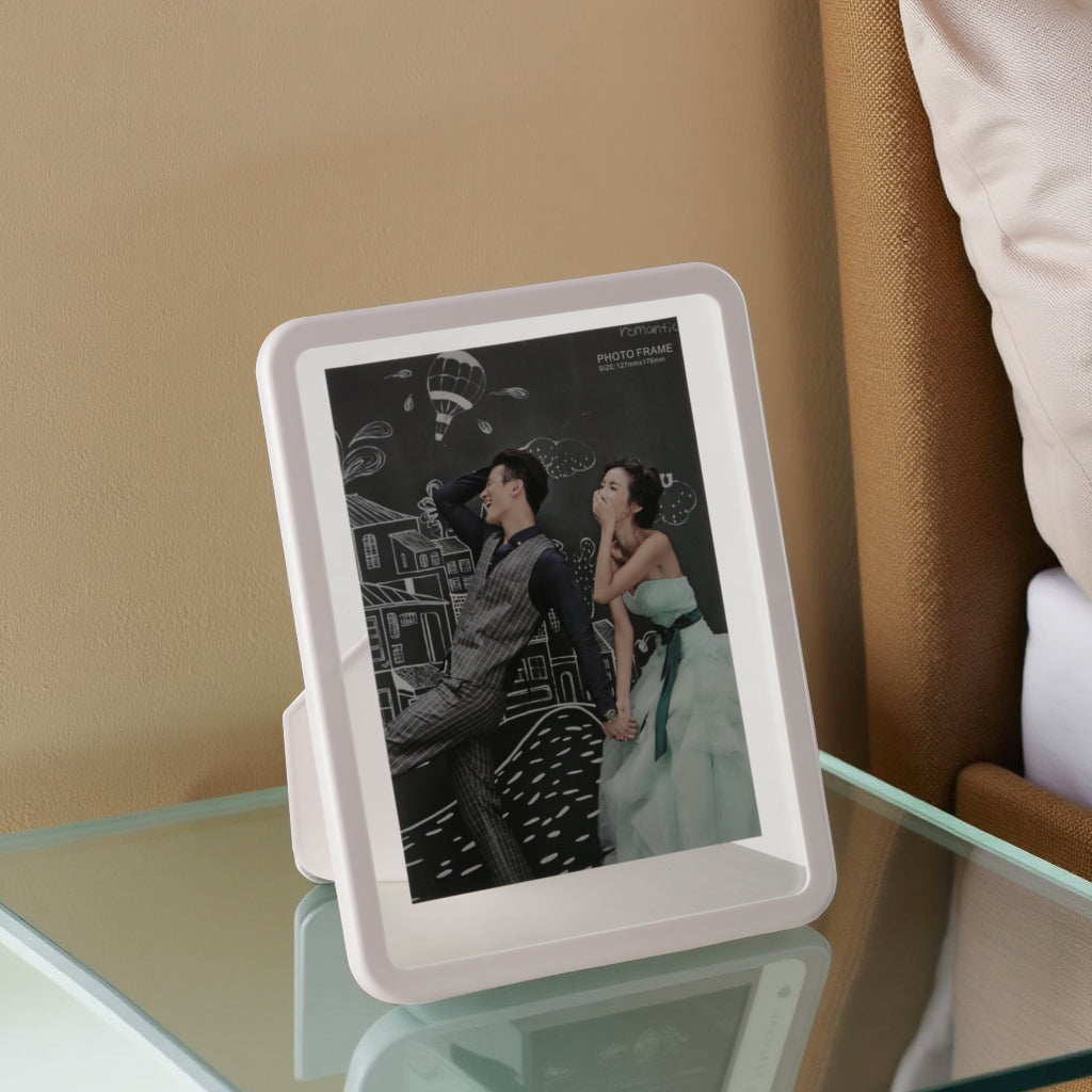 Urbancart Decorative Table top Picture Holder/Photo Display for Home, Office (17 * 22 cm) (White)