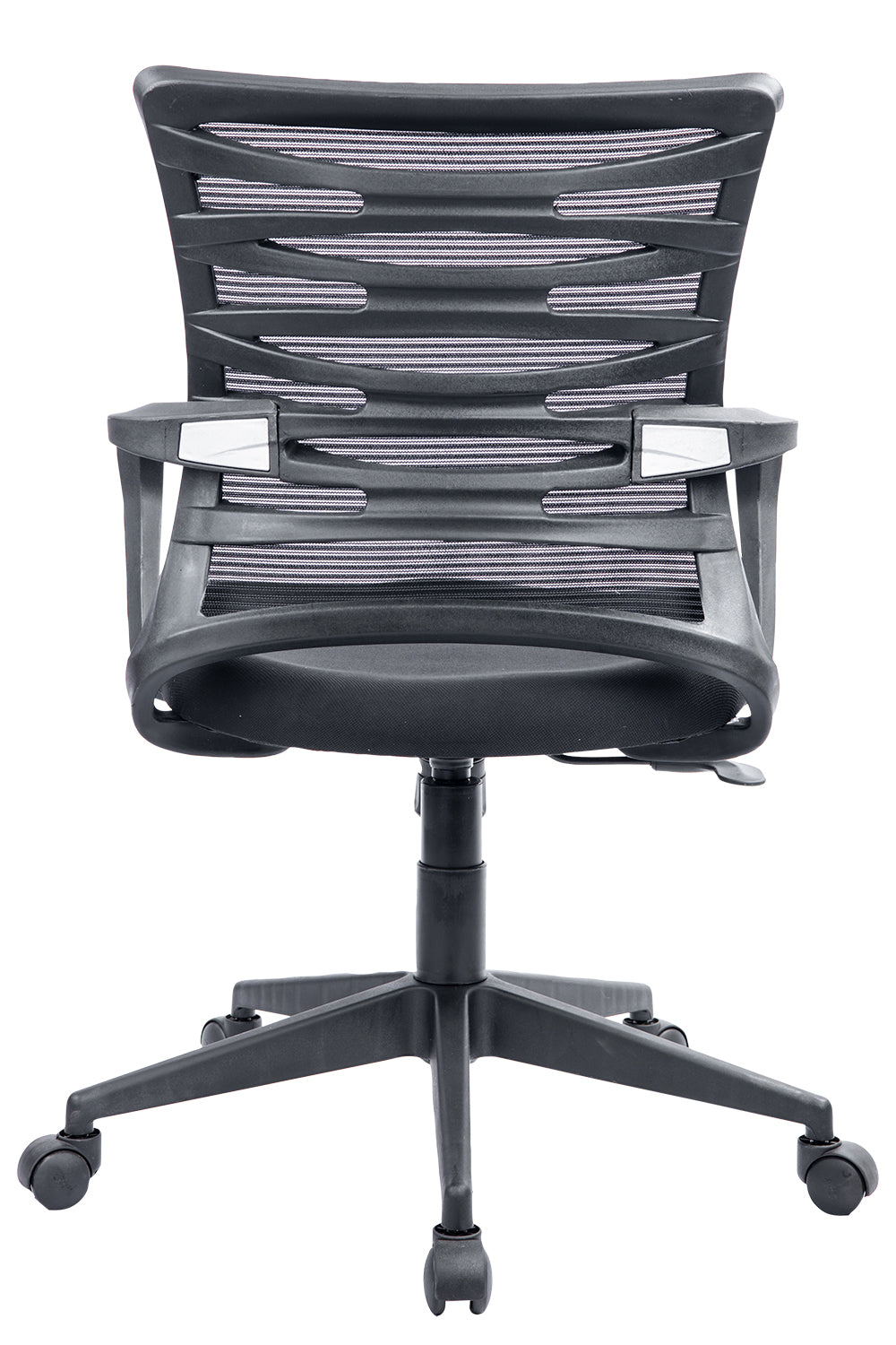 Boris Mid Back Ergonomic Office Chair With Mesh And Chrome Base- Black