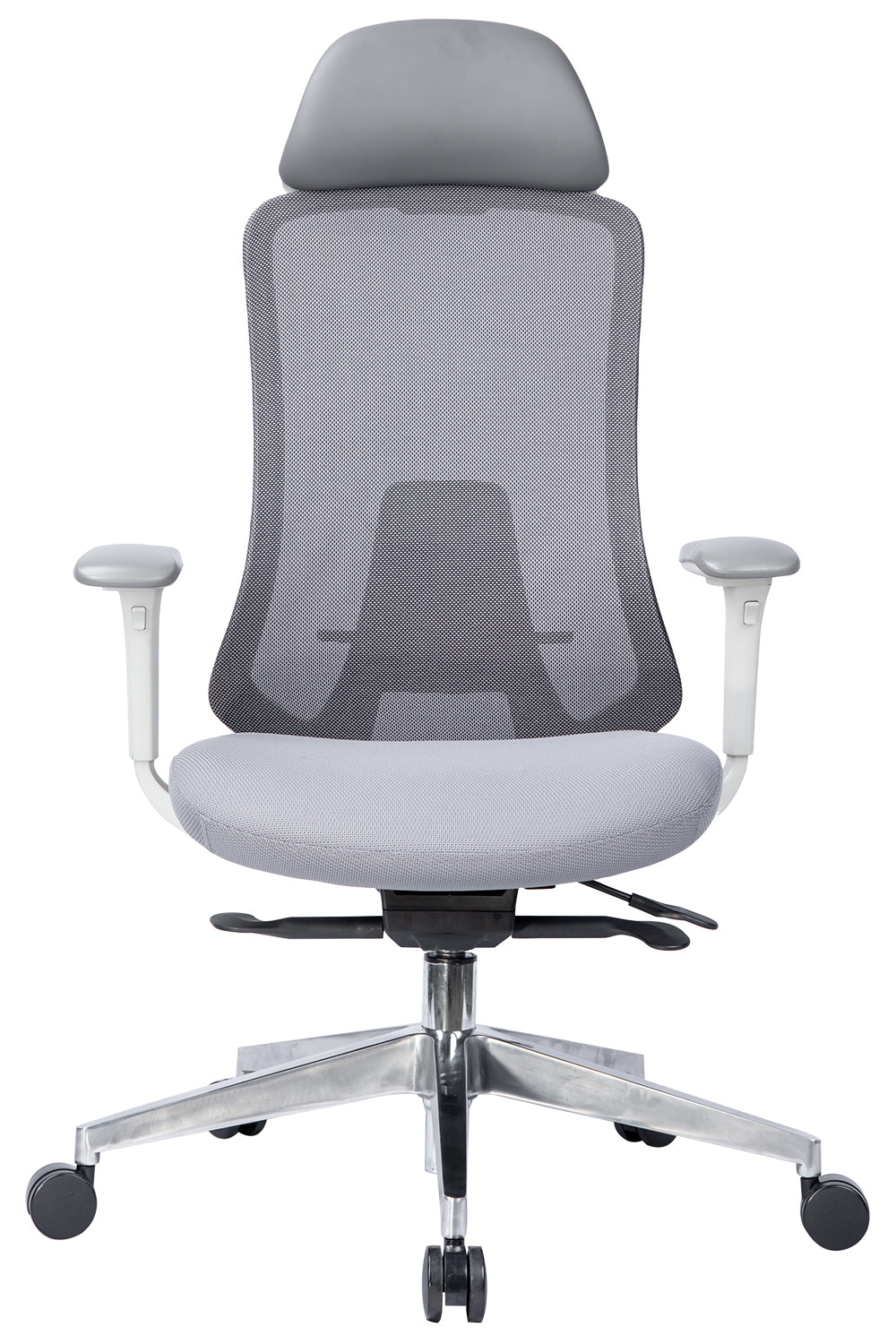 Romeo High Back Aluminum Die cast Base Executive Chair With Cushion Seat And 3D Armrest - Grey