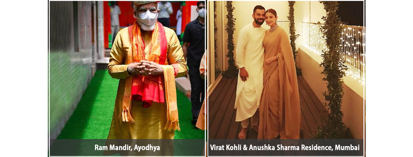 Completed Projects - Ram Mandir, Ayodhya & Virat Anushka's Residence, Mumbai