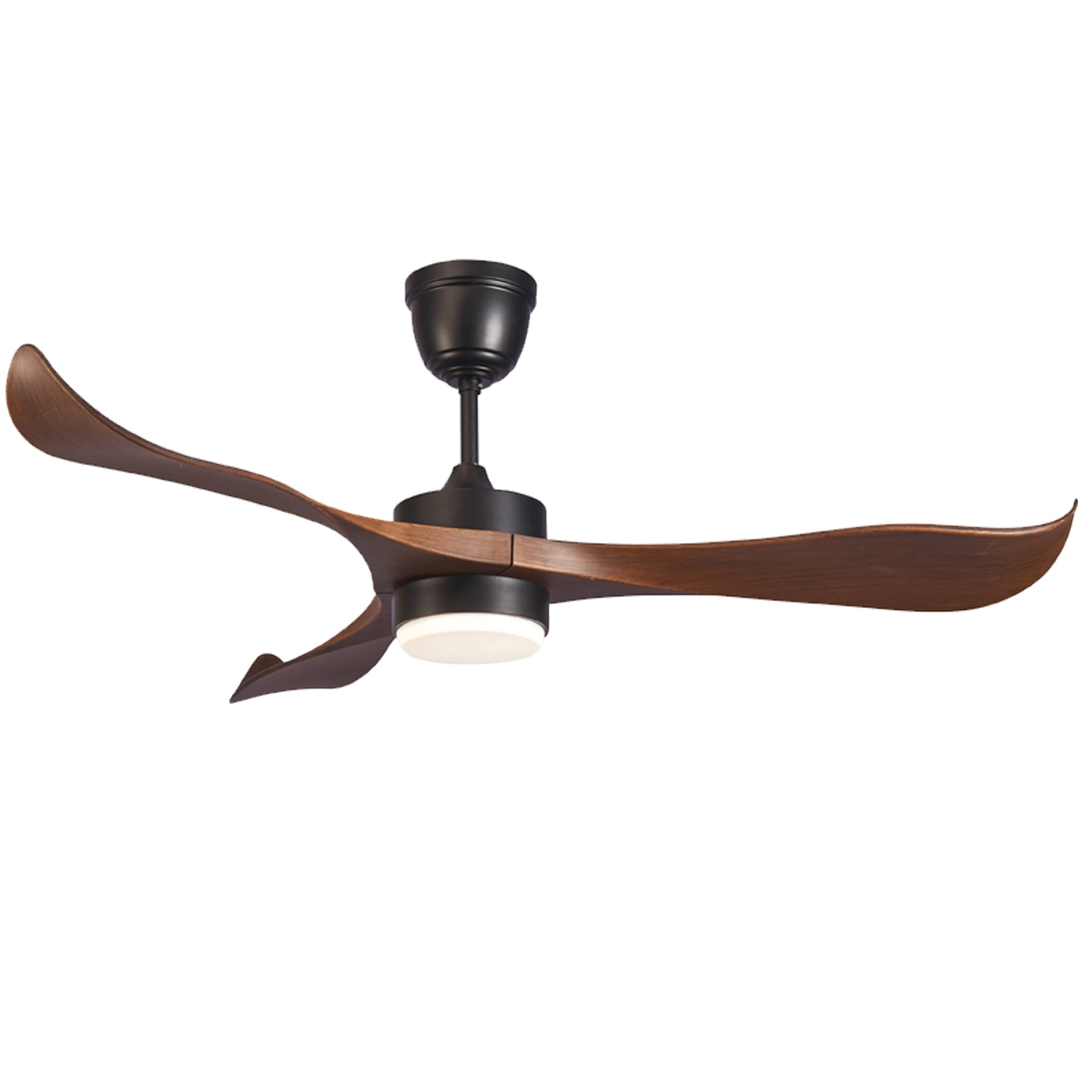 54-inch LED Light Ceiling fan with 3 Wooden Blades (Brown) Fan urbancart.in