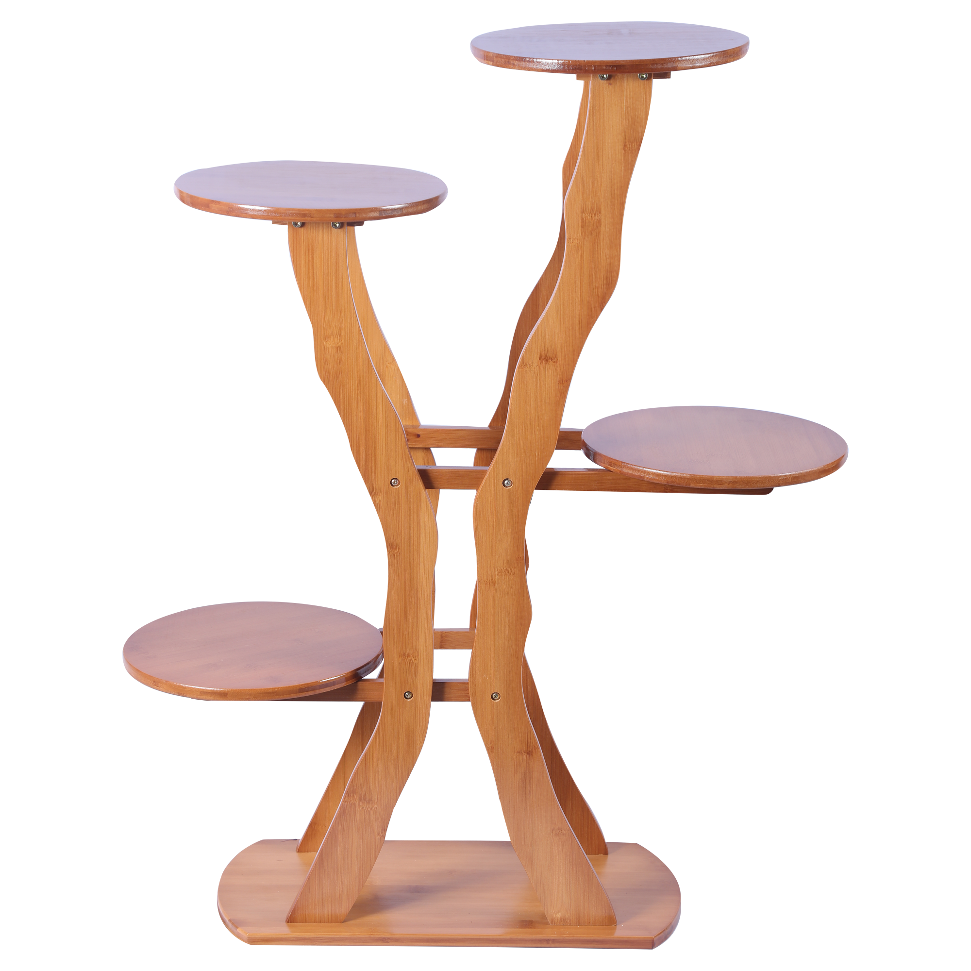 4-Tier Display Unit Rack - Brown FLOWER RACK urbancart.in