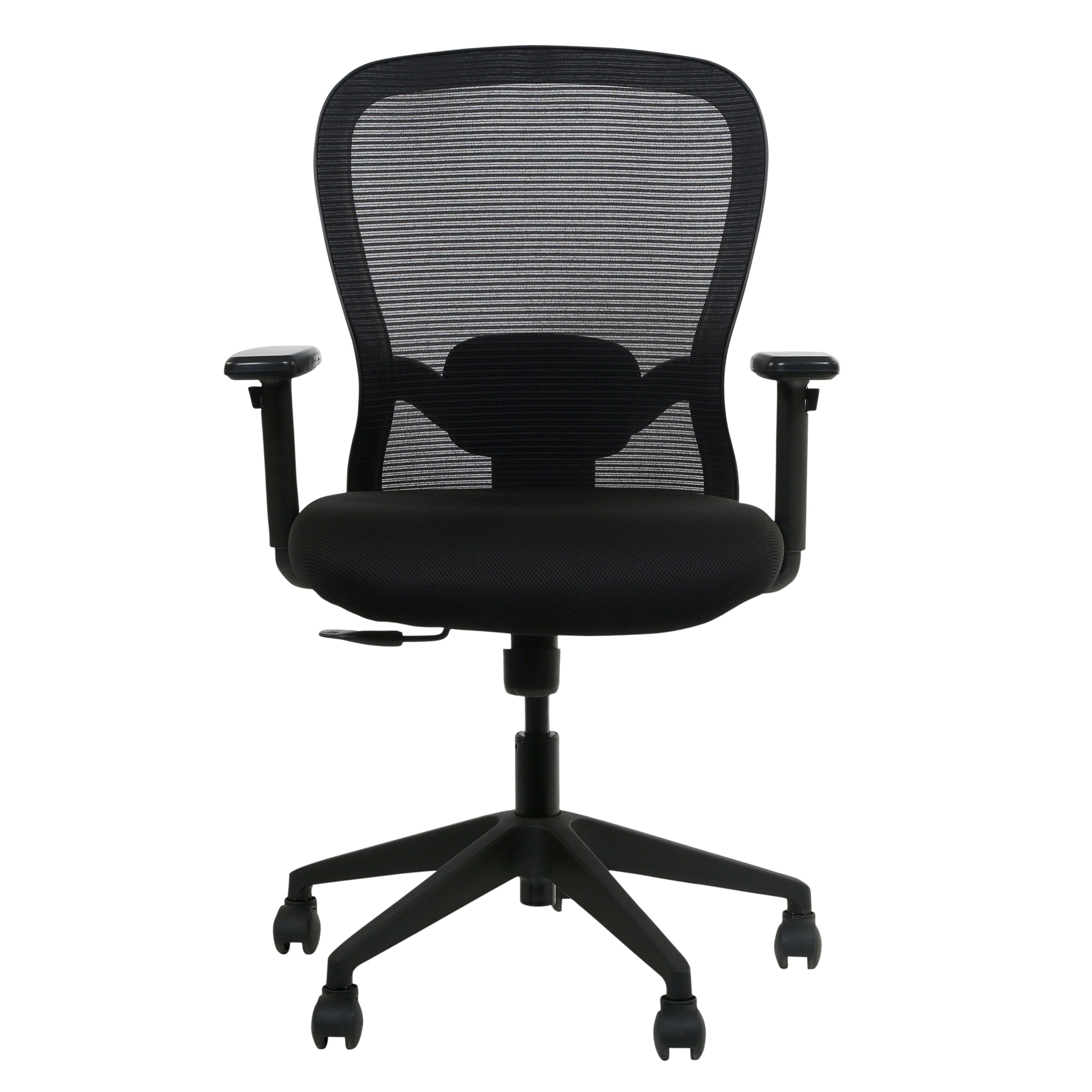 Adella Medium Back Workstation Cusion Office Chair - Black