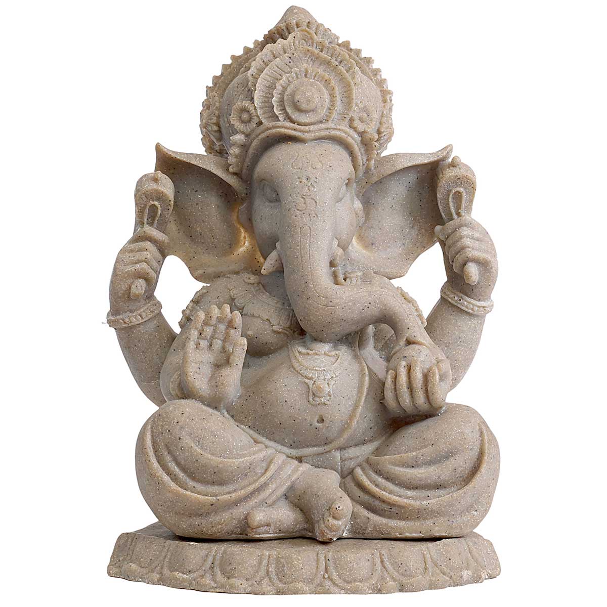 Lord Ganesha Idol made of Sand stone crush - 9 x 6 x 11.5 Inch, 2.7 Kg