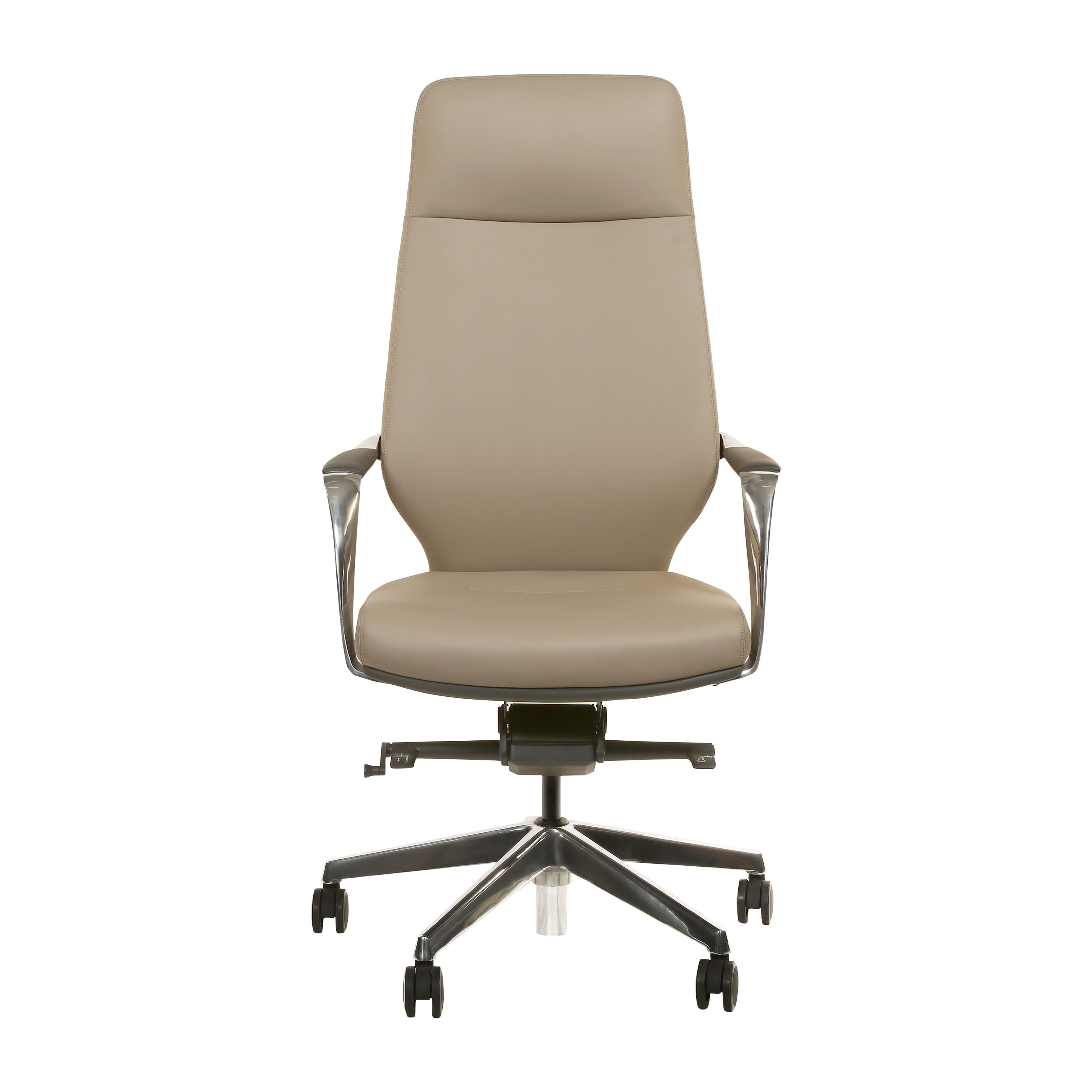 Julian High-Back Executive Office Chair with Aluminium Base - Grey