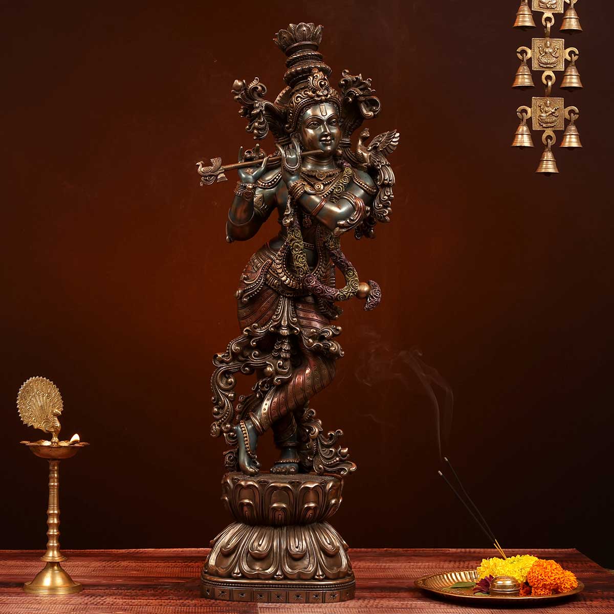 Lord Krishna Big Standing Statue -  7.5 x 5.5 x 30 Inch, 7.5 Kg