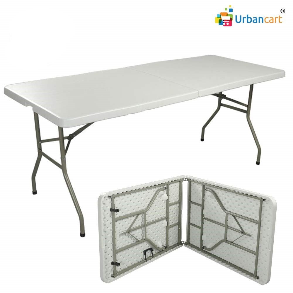 2.4 Metre Portable Folding  ABS Outdoor Picnic Garden Table - White OUTDOOR urbancart.in