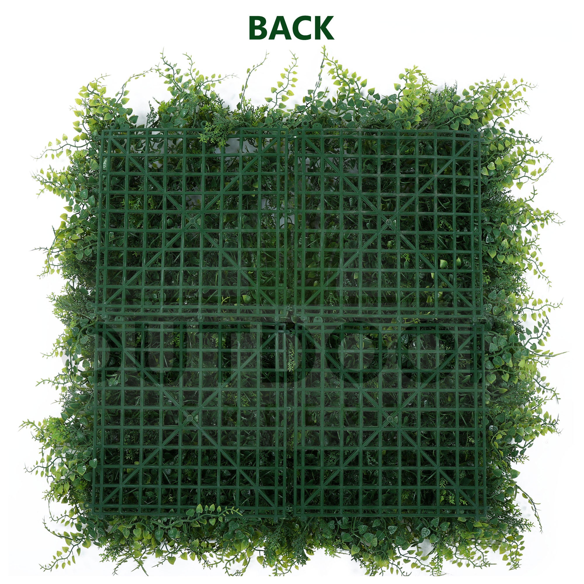 Large Lush Green Leaves Artificial Vertical Garden Wall Tile (Size: 50cm x 50cm, Pack of 1)