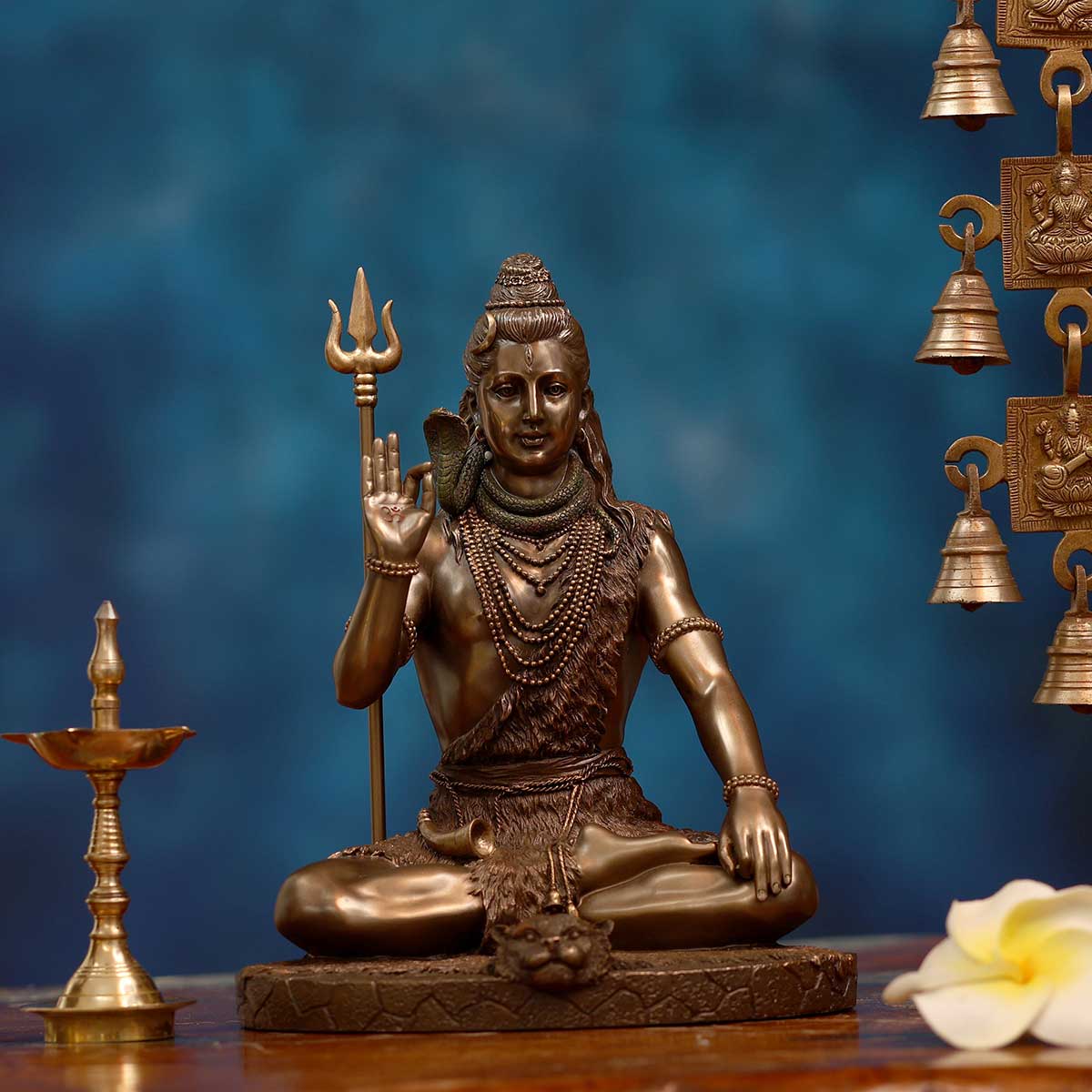 Lord Shiva Sitting idol Statue - 8 x 6.5 x 10 Inch, 2 Kg