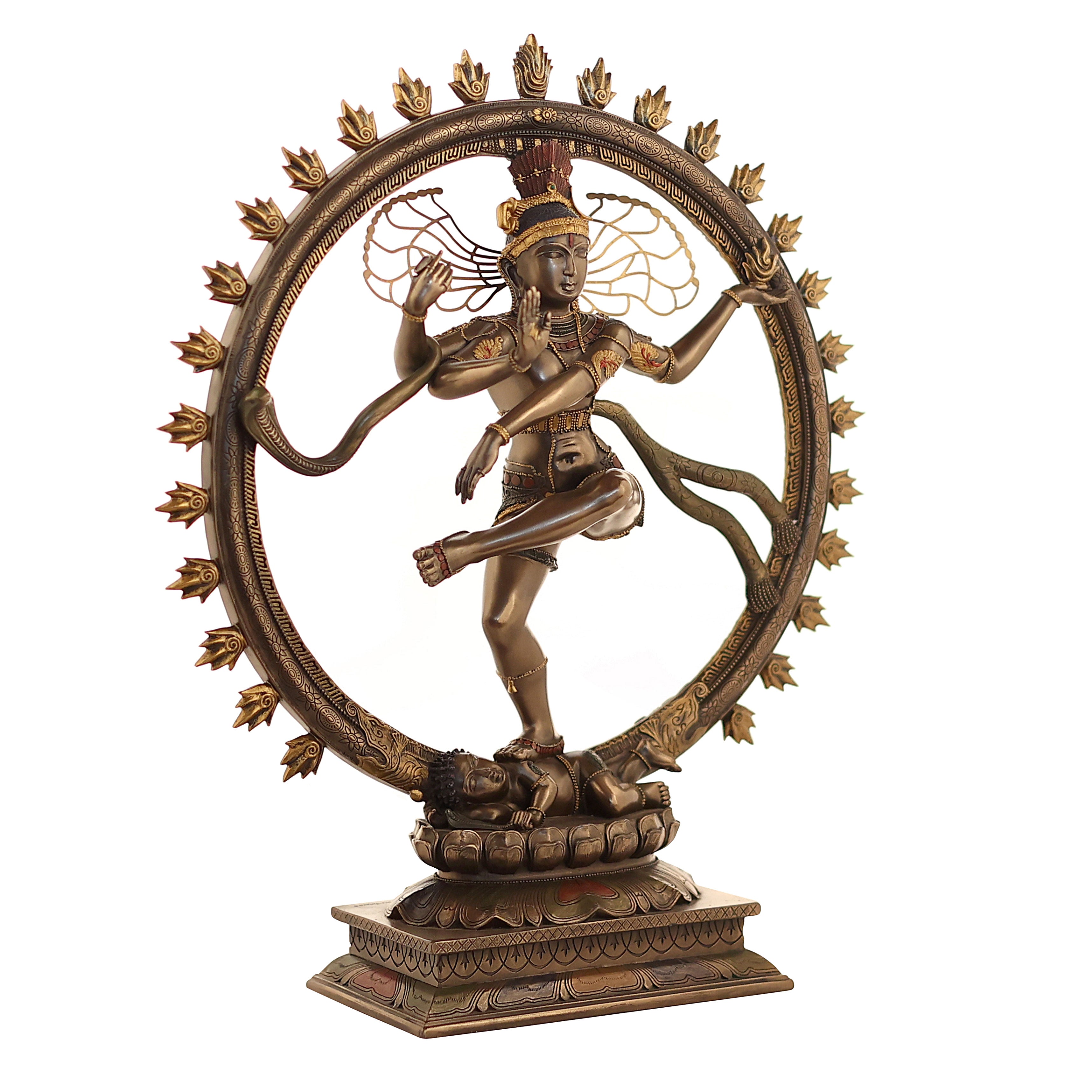 Lord Natraj Shiva Made of Bronze composite - 15.5 x 4 x 18 Inch, 2.6 Kg