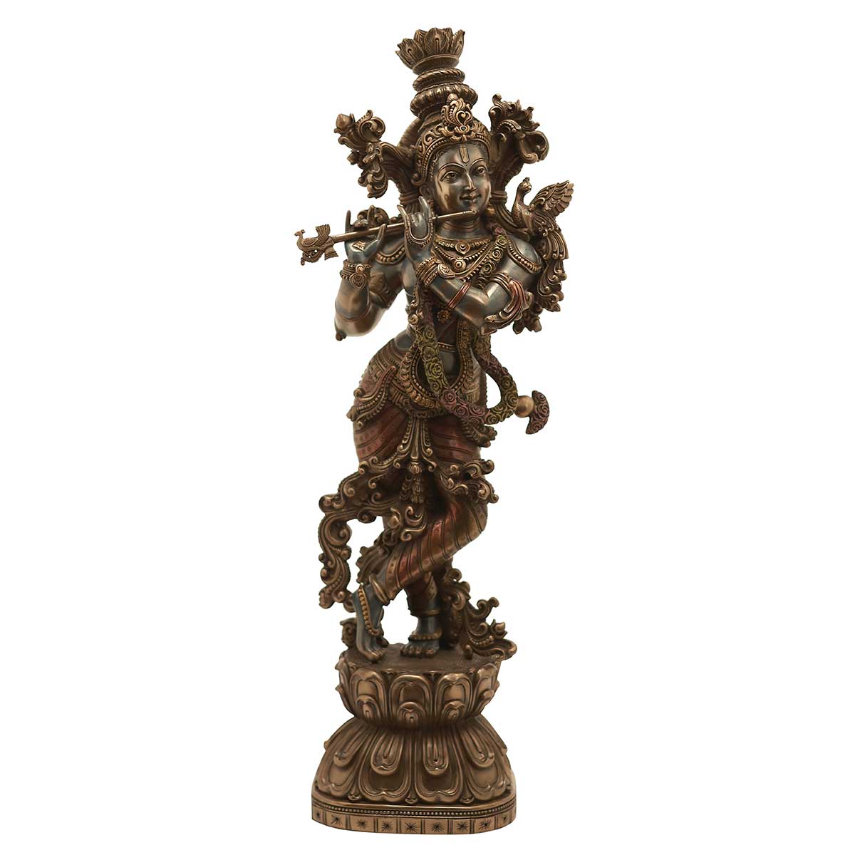 Lord Krishna Big Standing Statue - 7.5 x 5.5 x 30 Inch, 7.5 Kg