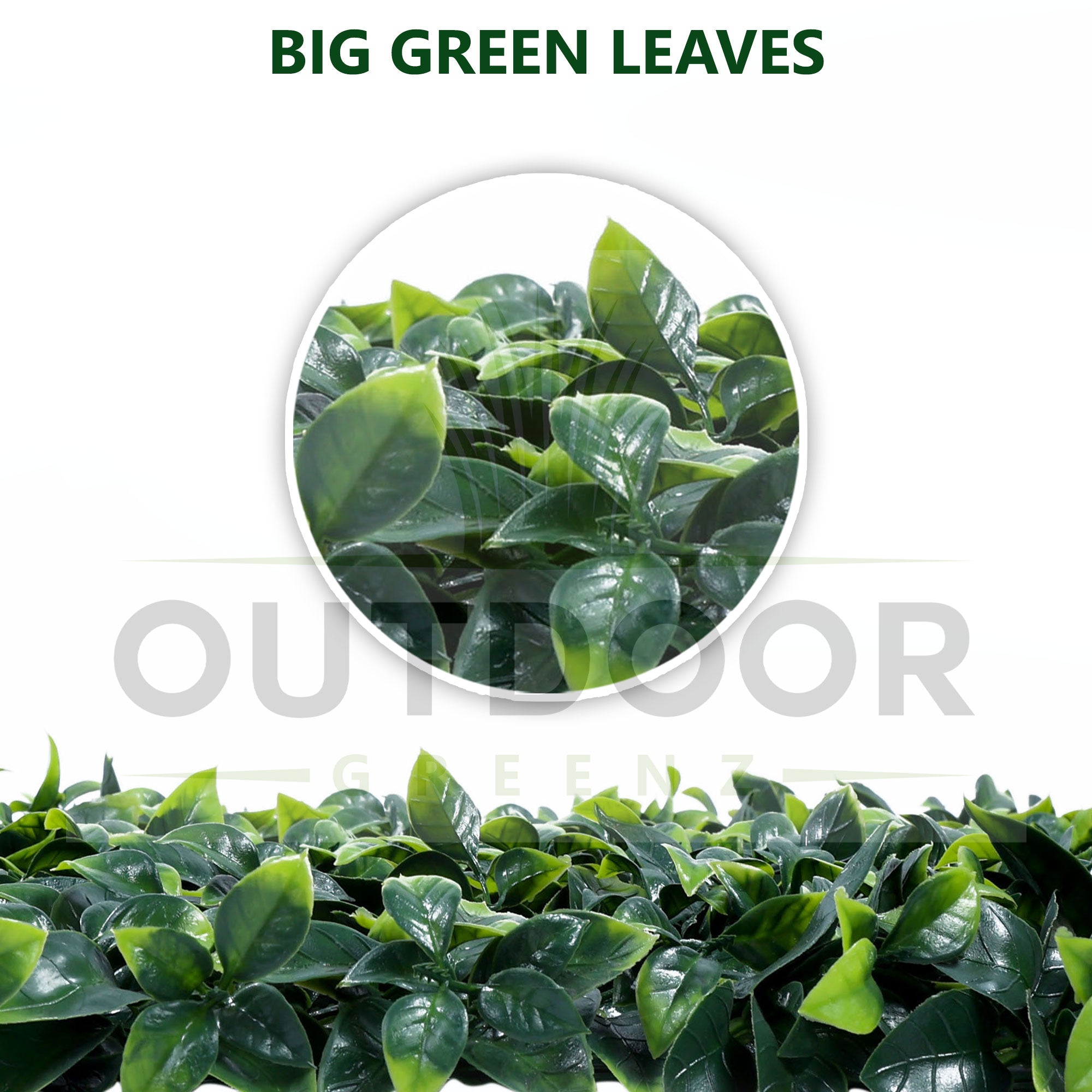 Green Mix Shade Highlight Leaves Artificial Vertical Green Garden Wall Tile - Details
