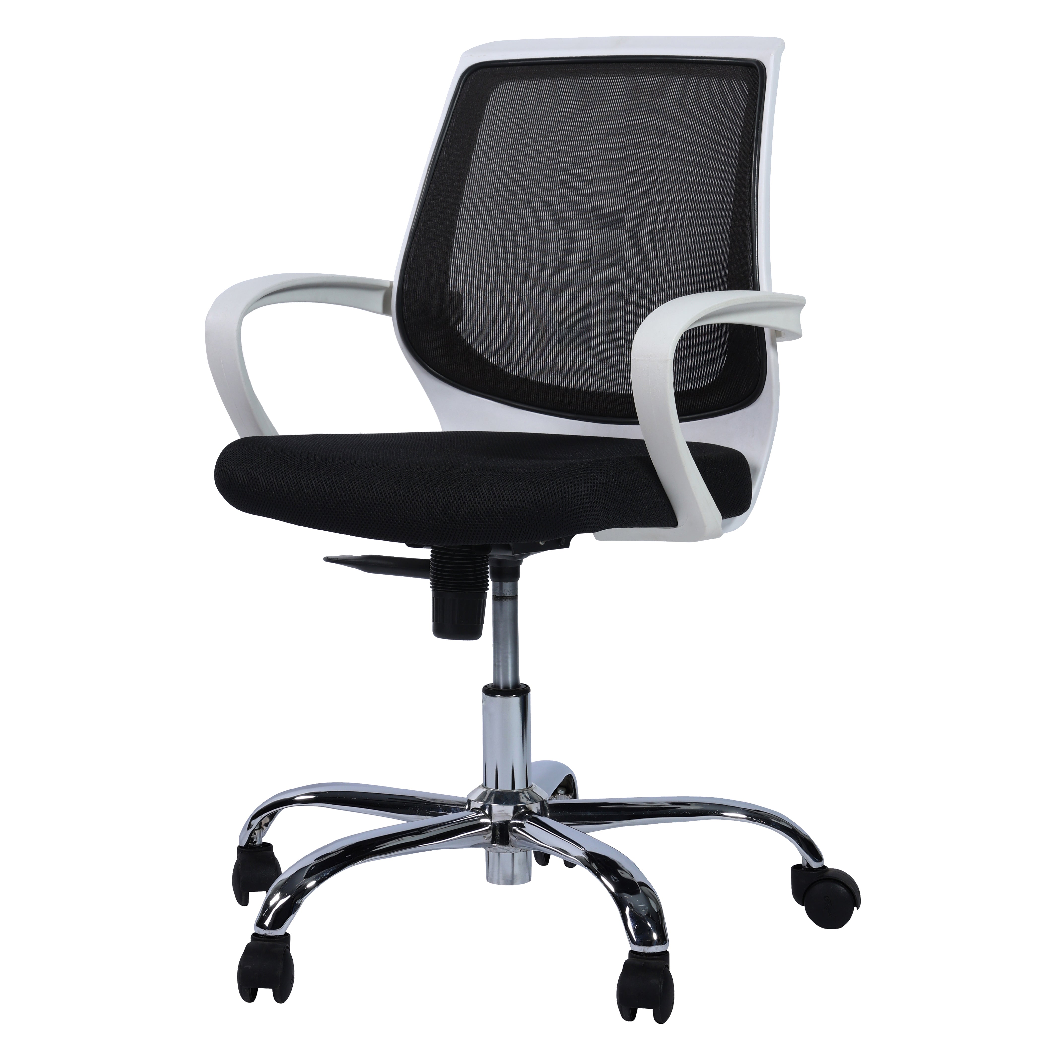 Oliver Mid Back Ergonomic Office Chair with Adjustable Seat Height- White