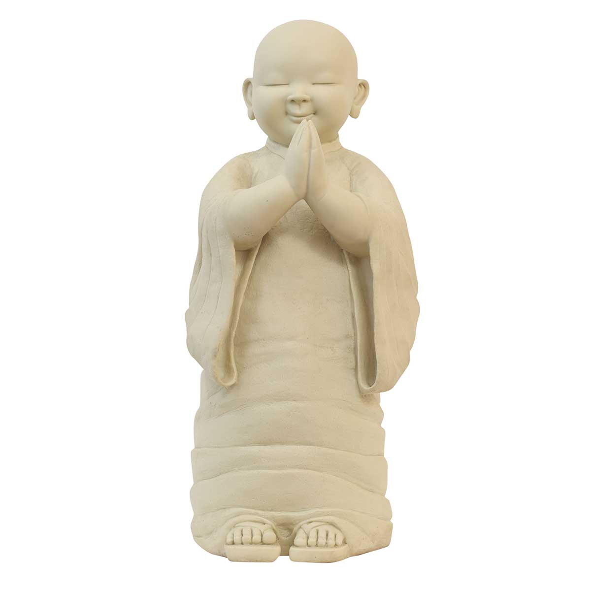 Lord Namaste Monk Made of Marble Dust - 10 x 10 x 27 Inch, 13.7 Kg