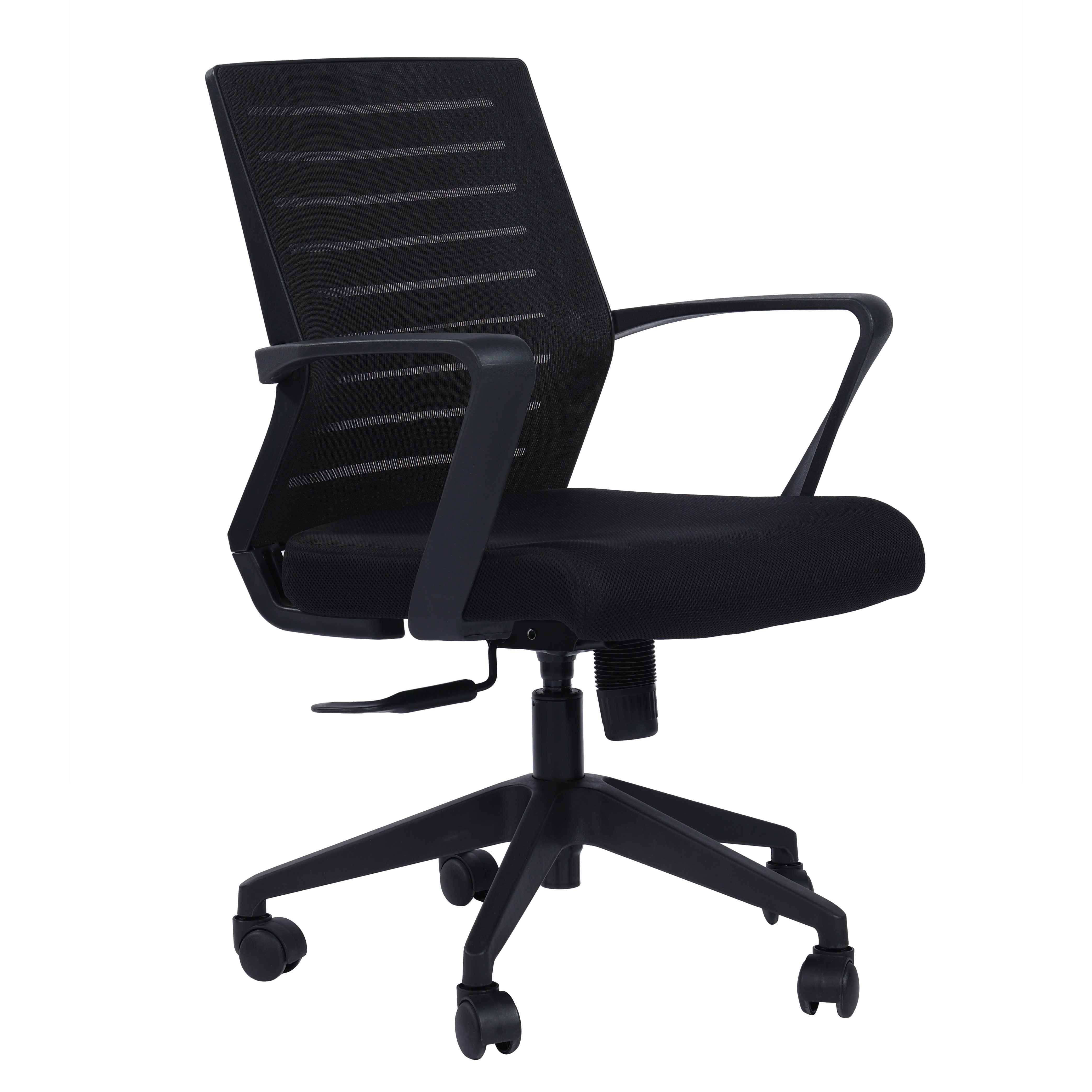 Elton Mid Back Ergonomic Office Chair -  Black