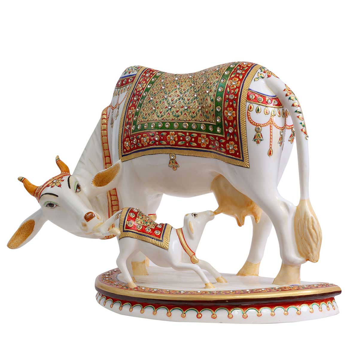 Buy Kamdhenu Cow Calf Idols/Statues Online in India - UrbanCart