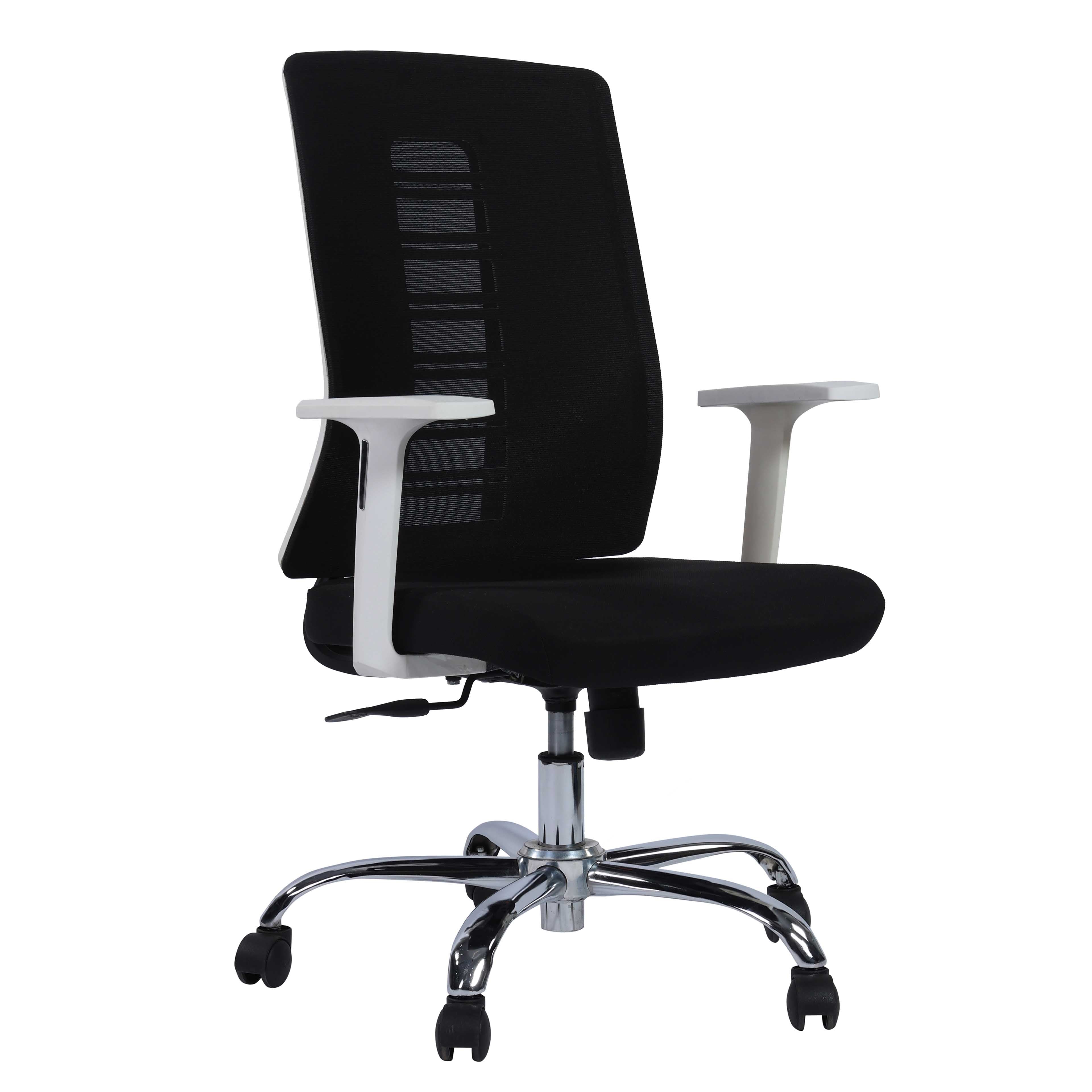 Logan Swivel Workstation Chair with Arm Rest and Chrome Base Chair urbancart