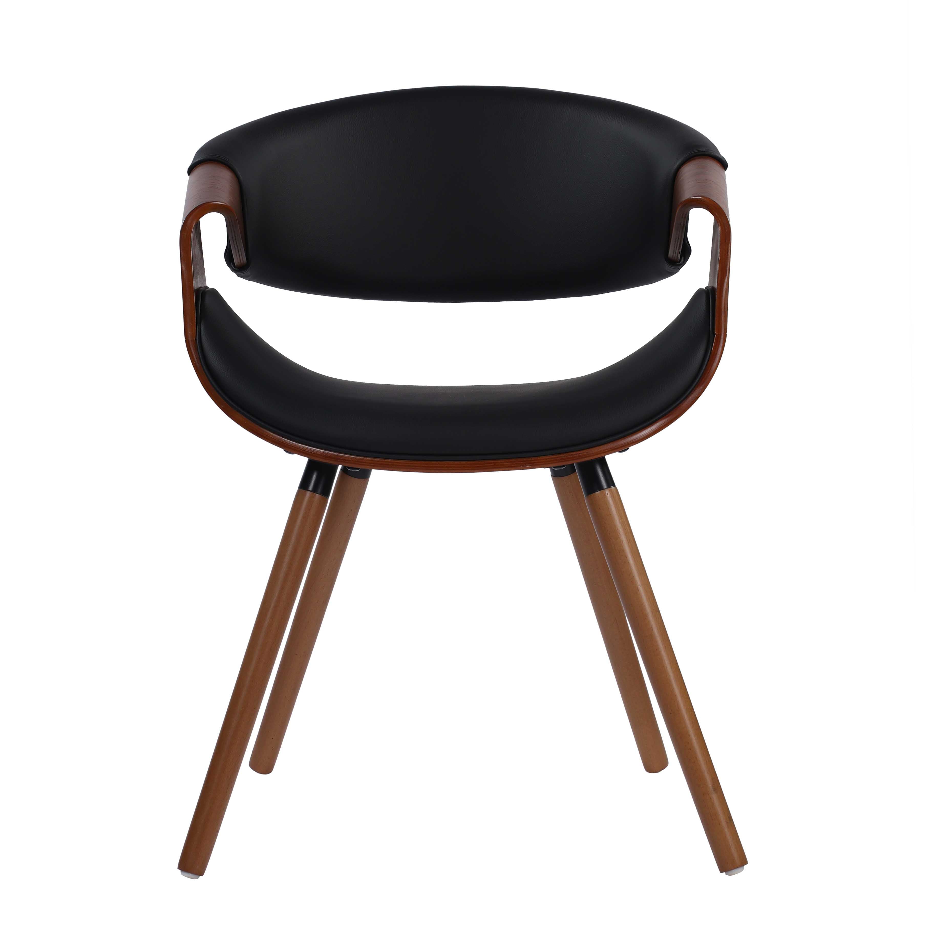 Ariana Living Butterfly Dining Chair in Leather Fabric and Walnut Wood Finish