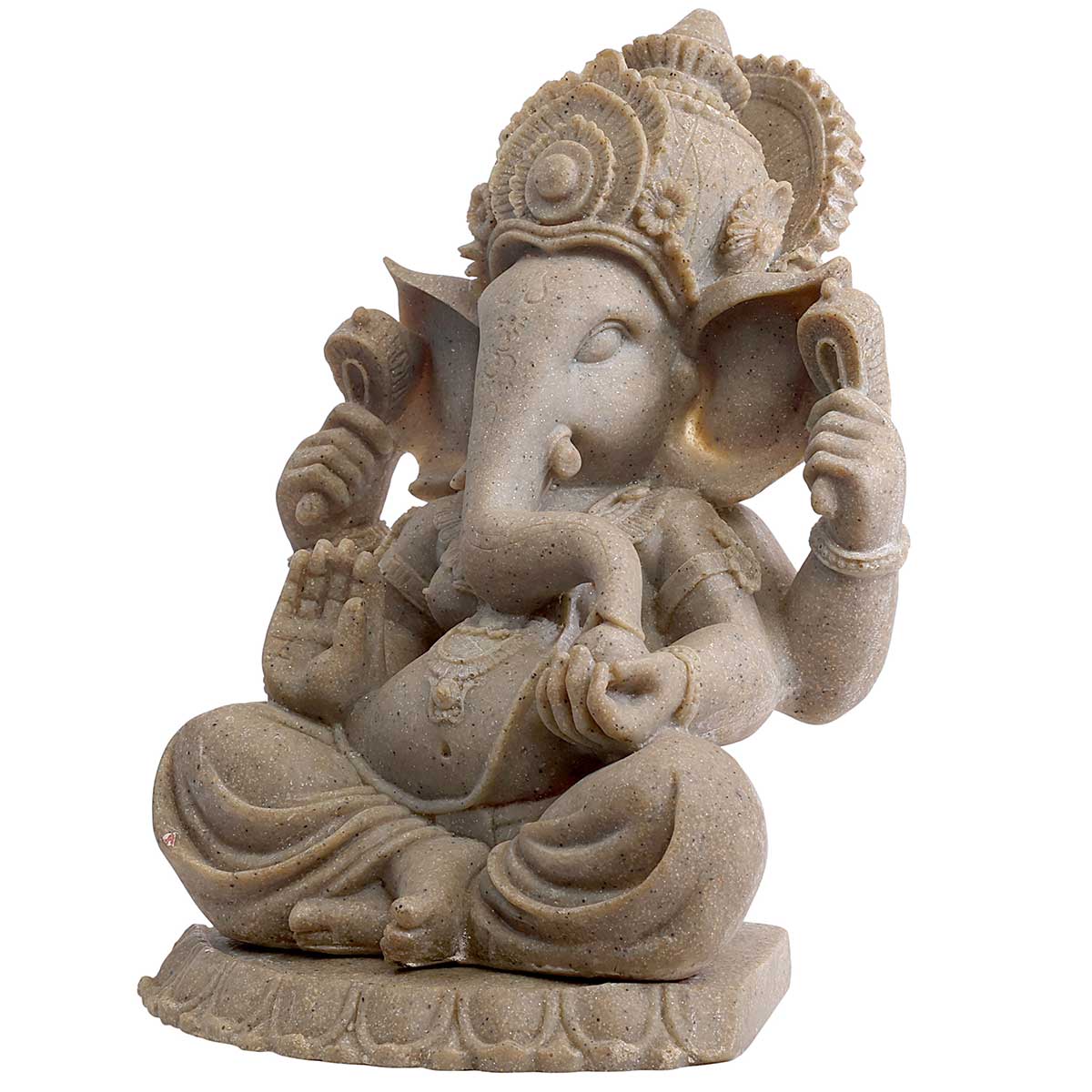 Lord Ganesha Idol made of Sand stone crush - 9 x 6 x 11.5 Inch, 2.7 Kg