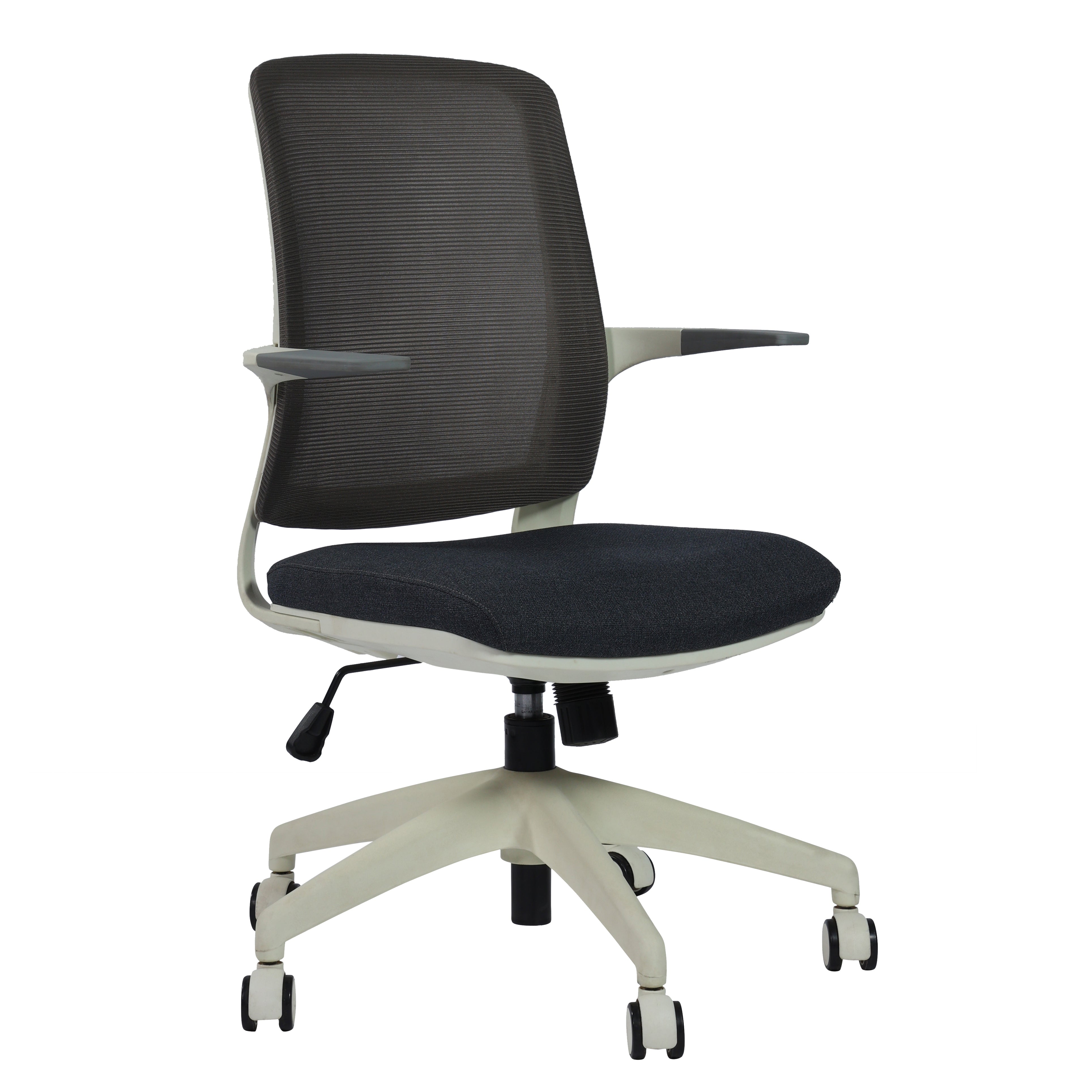 Viking Mesh Back Workstation Swivel Chair with Nylon Base - White