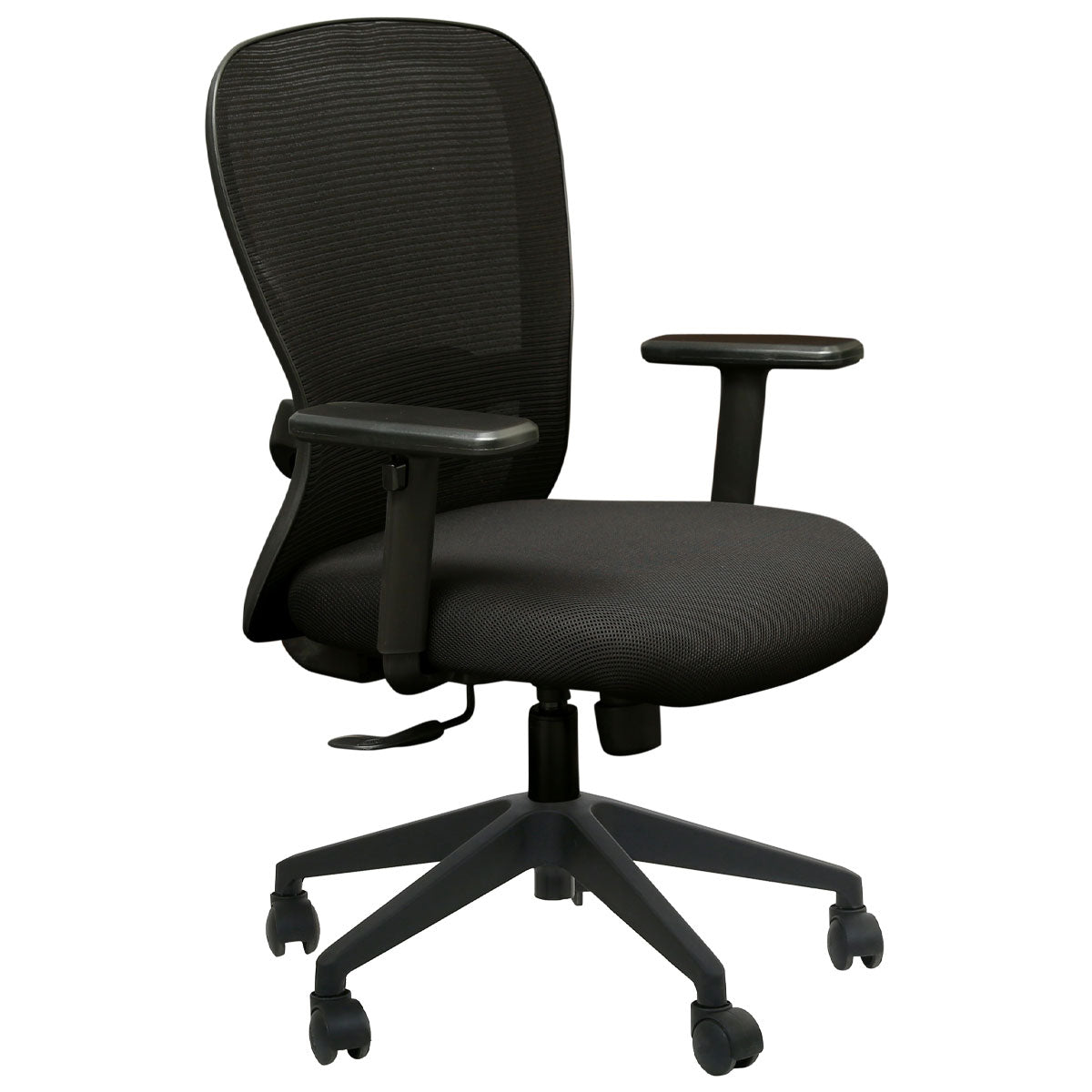 Adella Medium Back Workstation Cusion Office Chair - Black