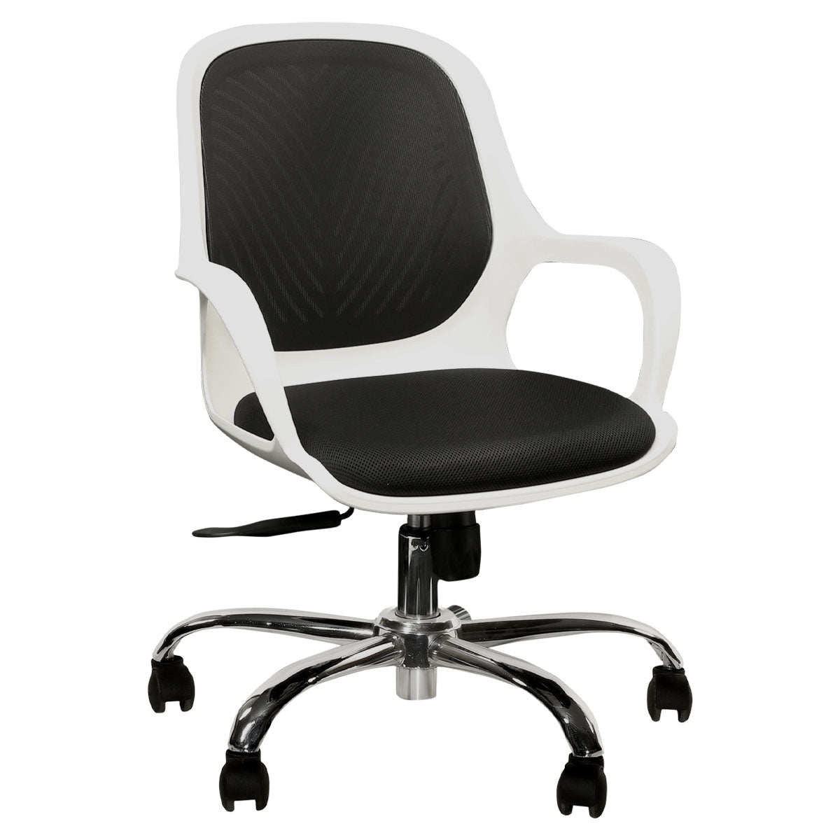 Bonita Office Chair Work Station Chair with Chrome Base - White