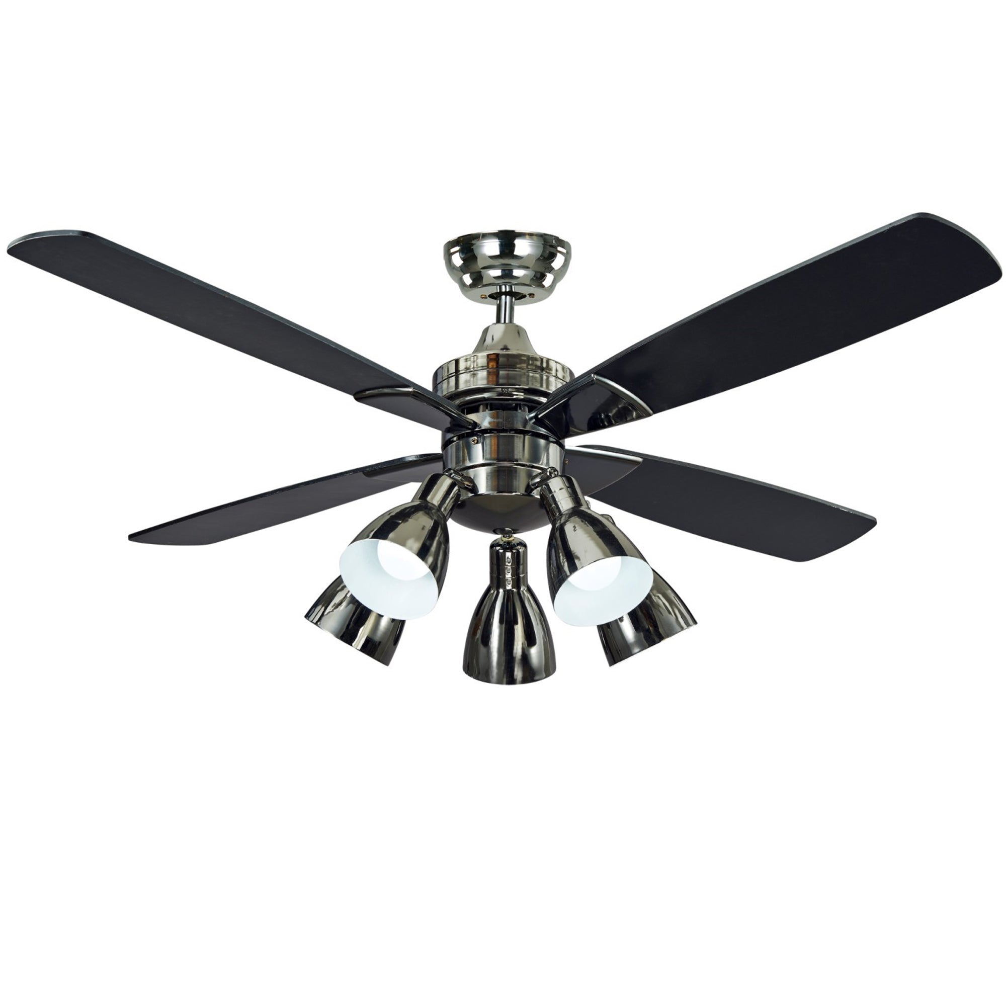 Pearl Black Ceiling Fan with Adjustable LED Lamp. Fan urbancart.in