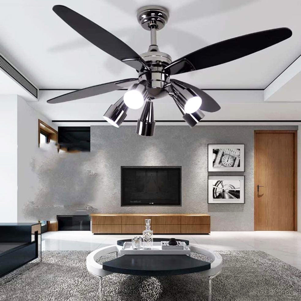 Pearl Black Ceiling Fan with Adjustable LED Lamp. Fan urbancart.in