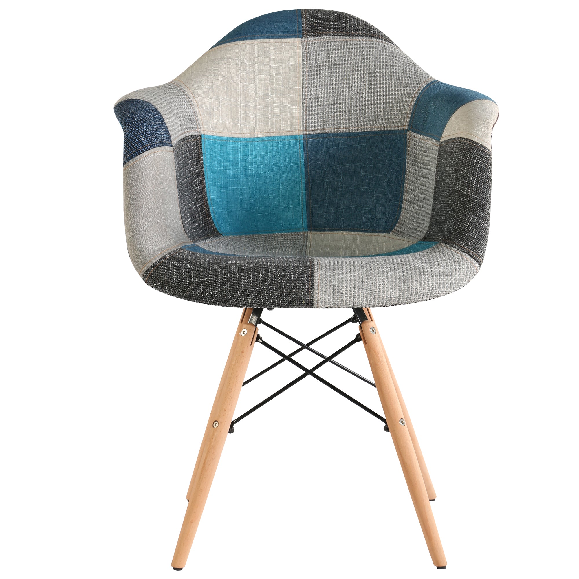 Armrest Patchwork Lounge Chair - Blue Chair urbancart.in