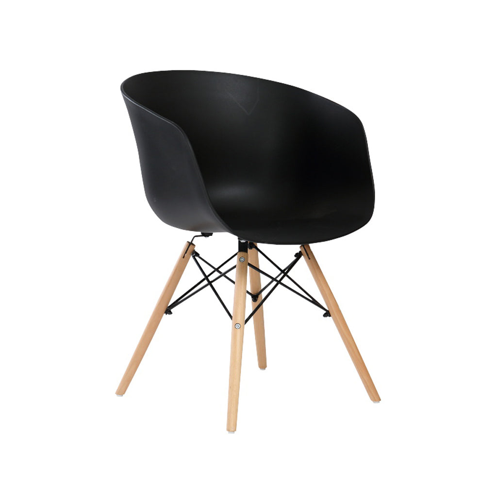 Modern Curved back café Chair Black freeshipping