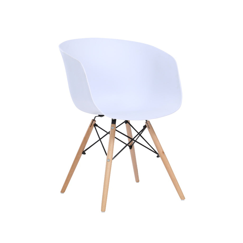 Modern Curved Back Café Chair - White Chair urbancart.in