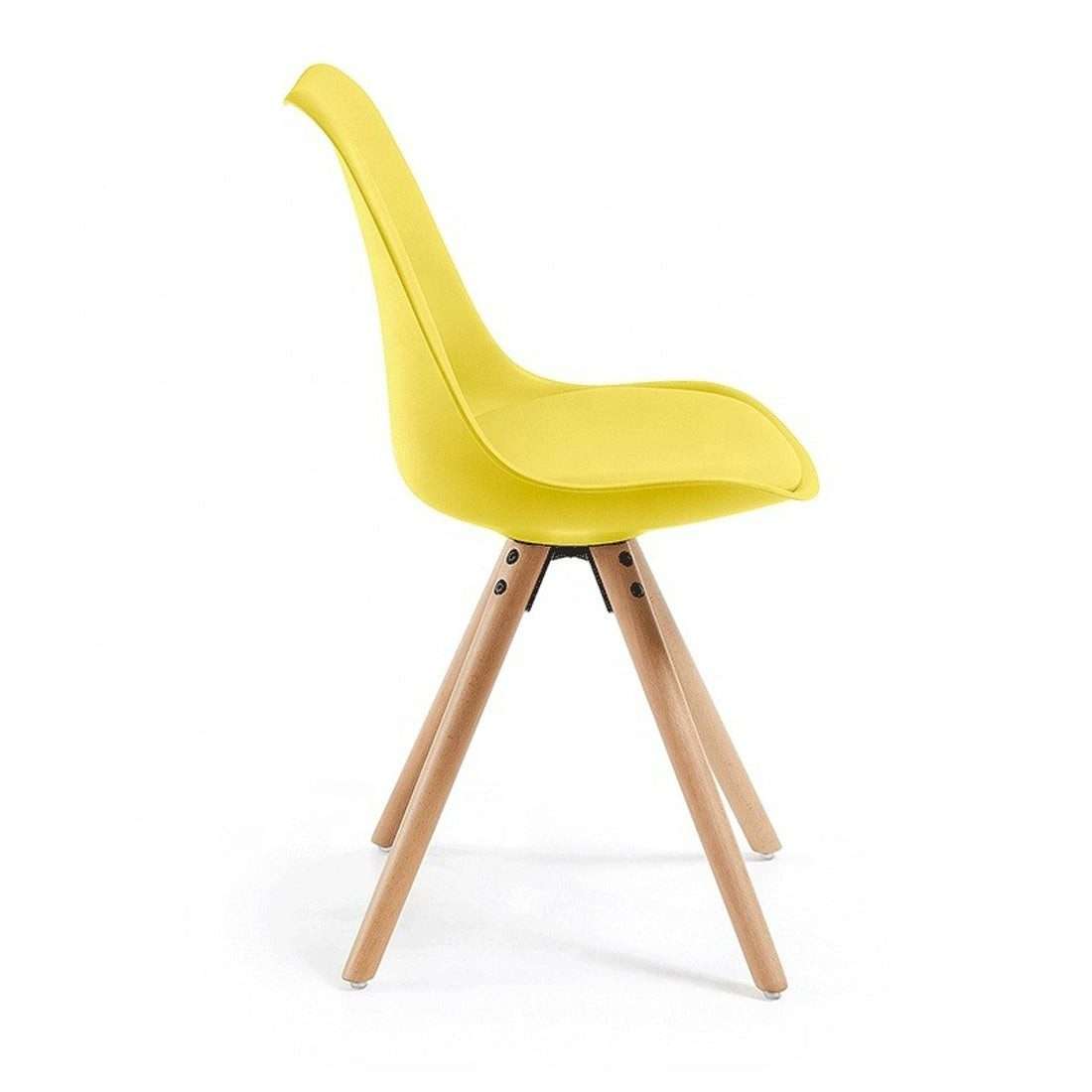 Classic Dining Chair With Cushioned Seat - Yellow Chair urbancart.in