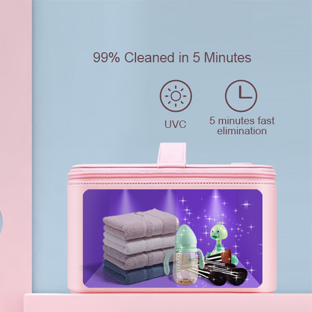 UV Light Sterilizer Disinfection Cleaner- Pink UV STERILIZER urbancart.in