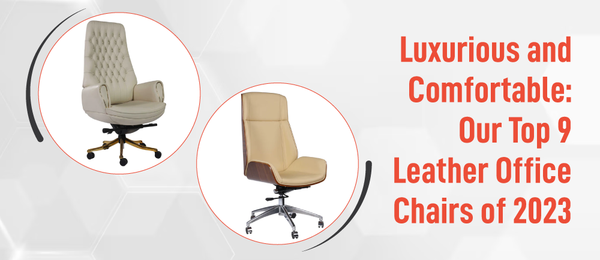 Leather office desk discount chair